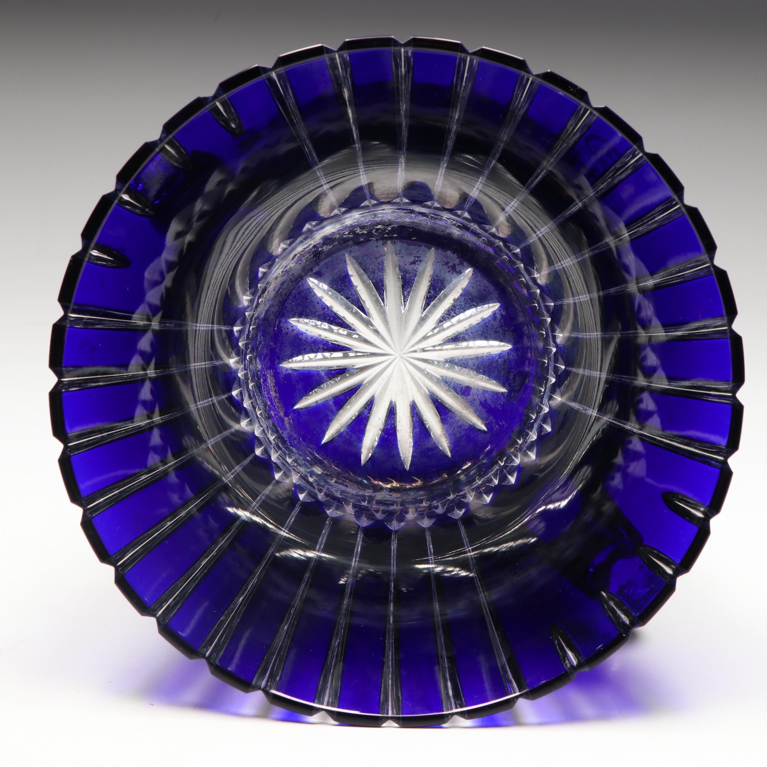 Ajka Cobalt Crystal Ice Bucket