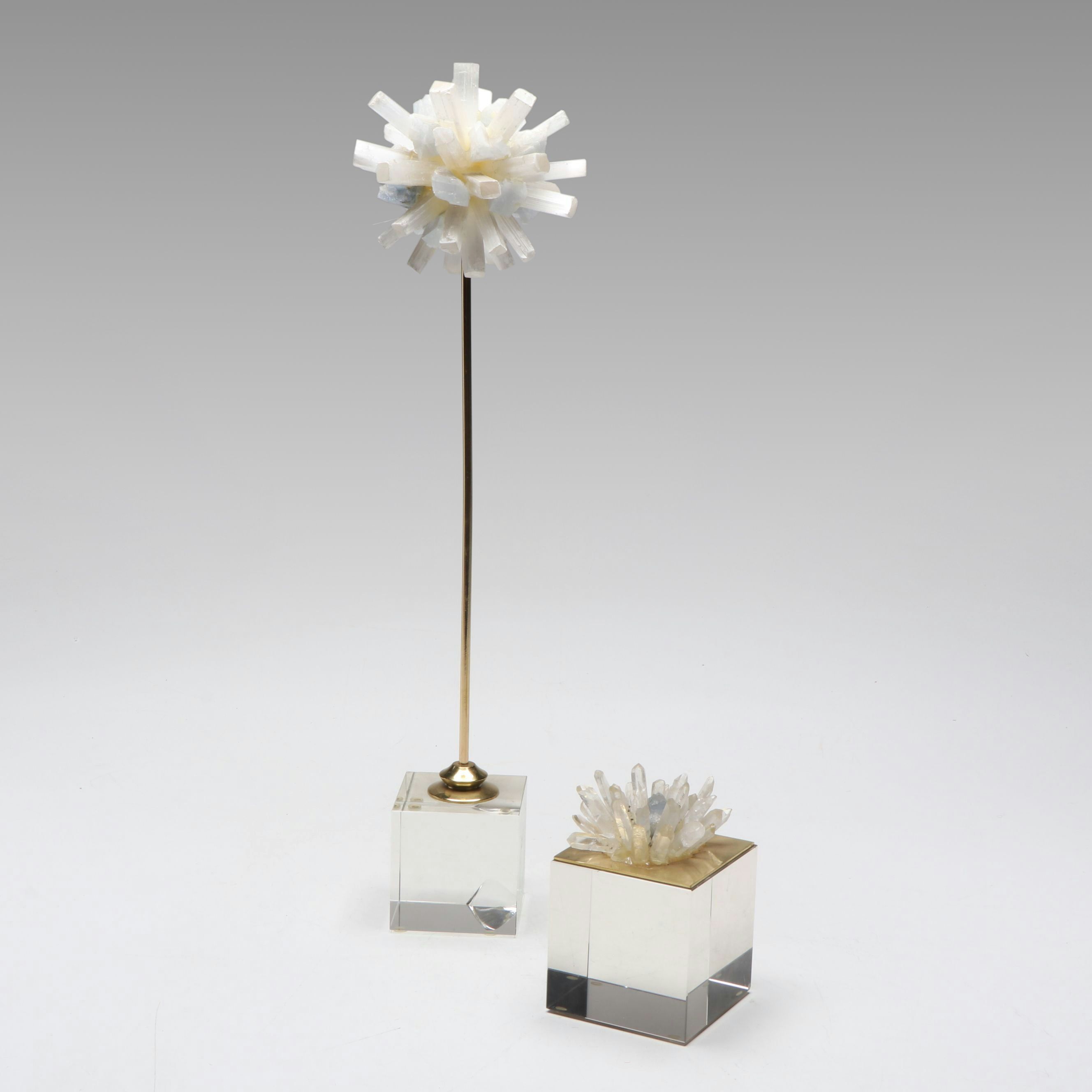 Contemporary Crystal Quartz, Celestine and Selenite Wand Assemblages