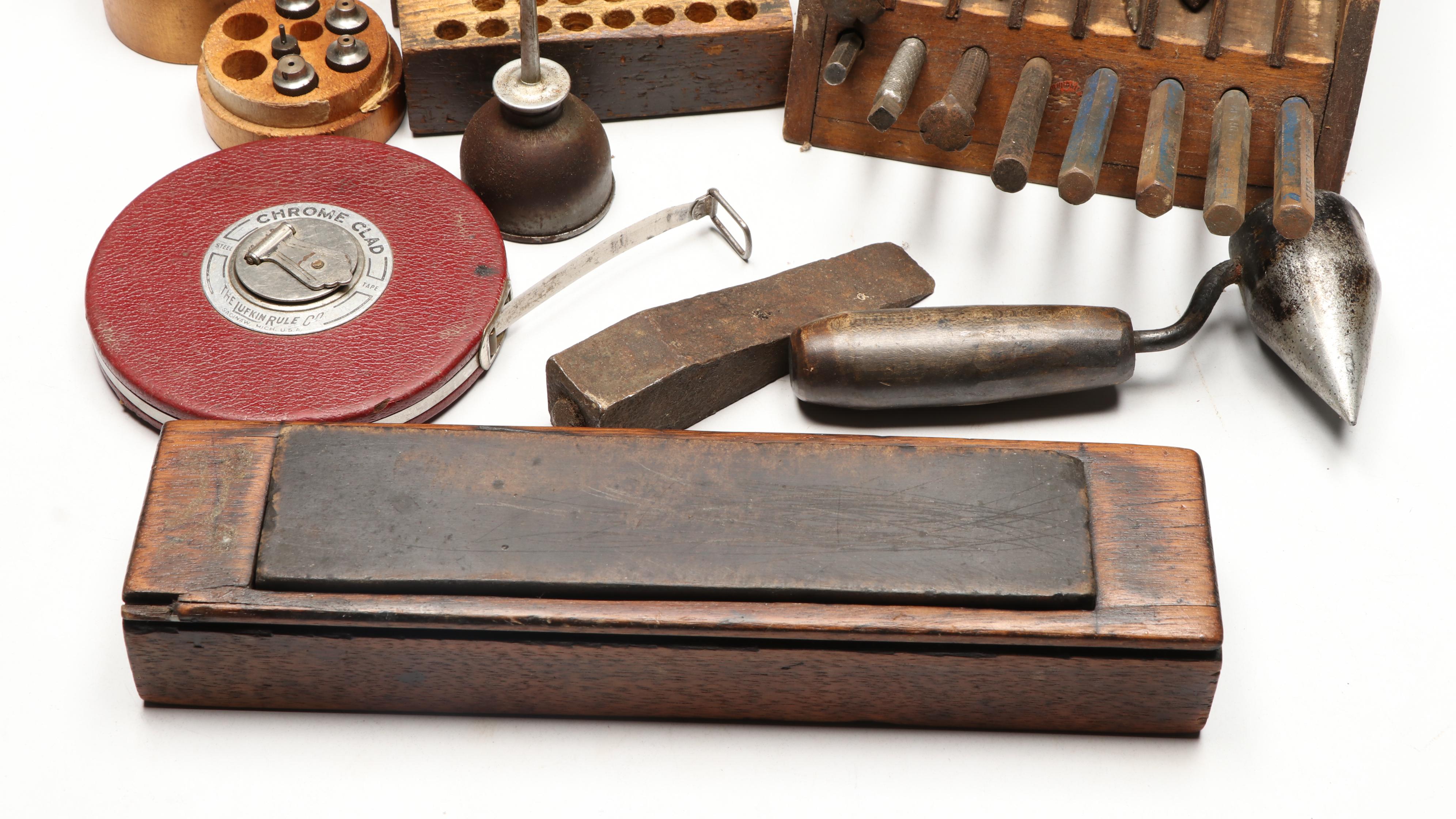 Letter, Leather and Other Punches, Files and More in Handcrafted Wooden Cases
