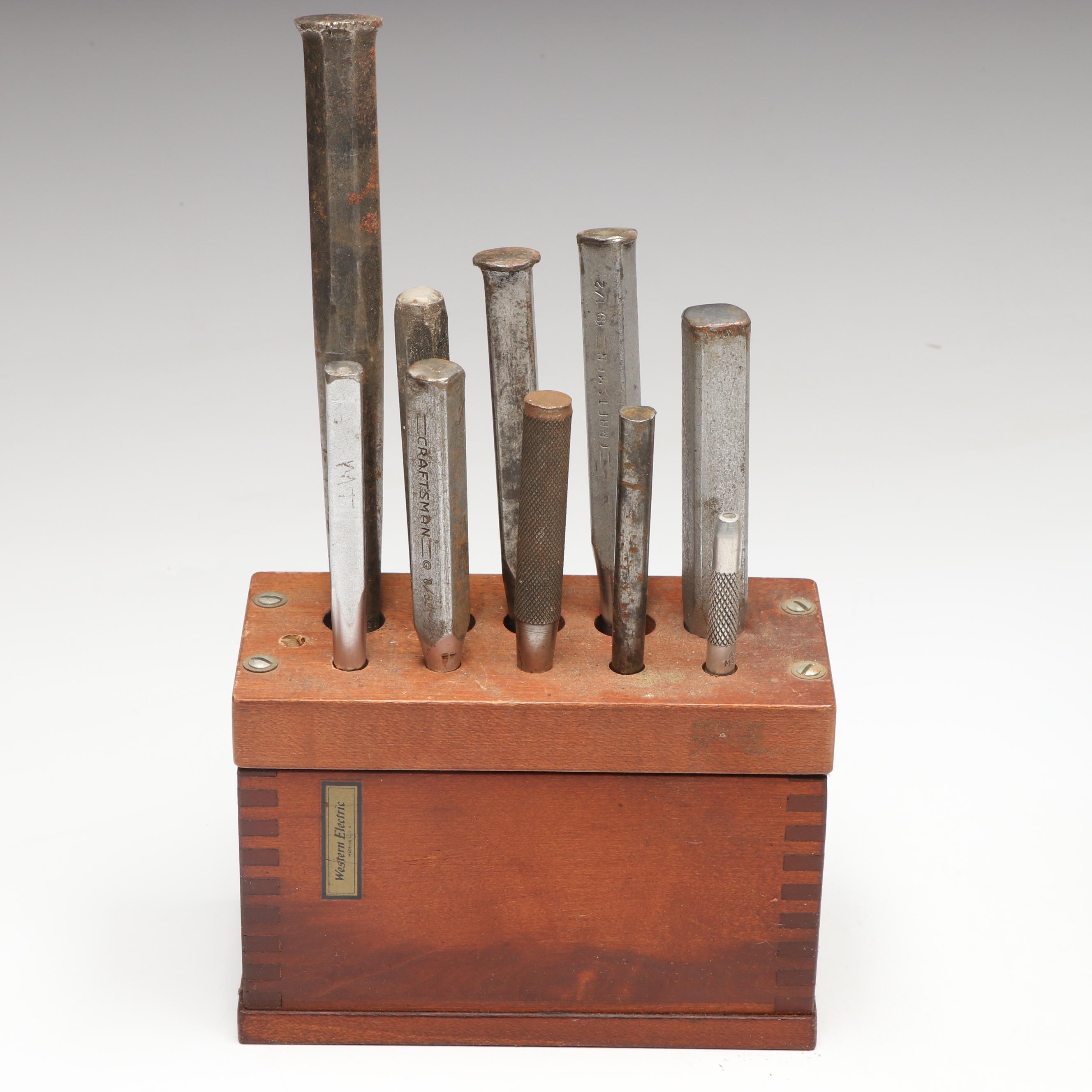 Letter, Leather and Other Punches, Files and More in Handcrafted Wooden Cases