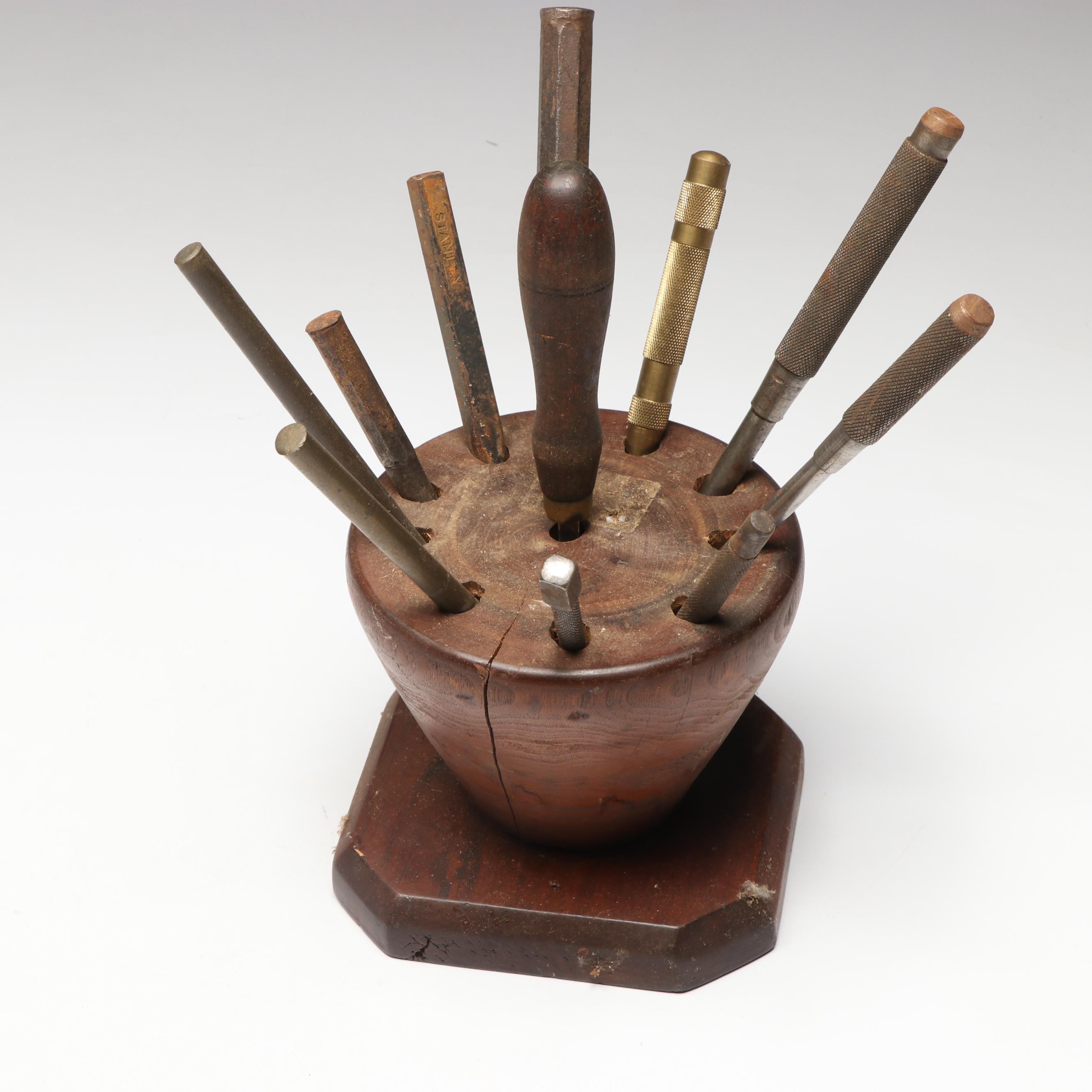 Letter, Leather and Other Punches, Files and More in Handcrafted Wooden Cases