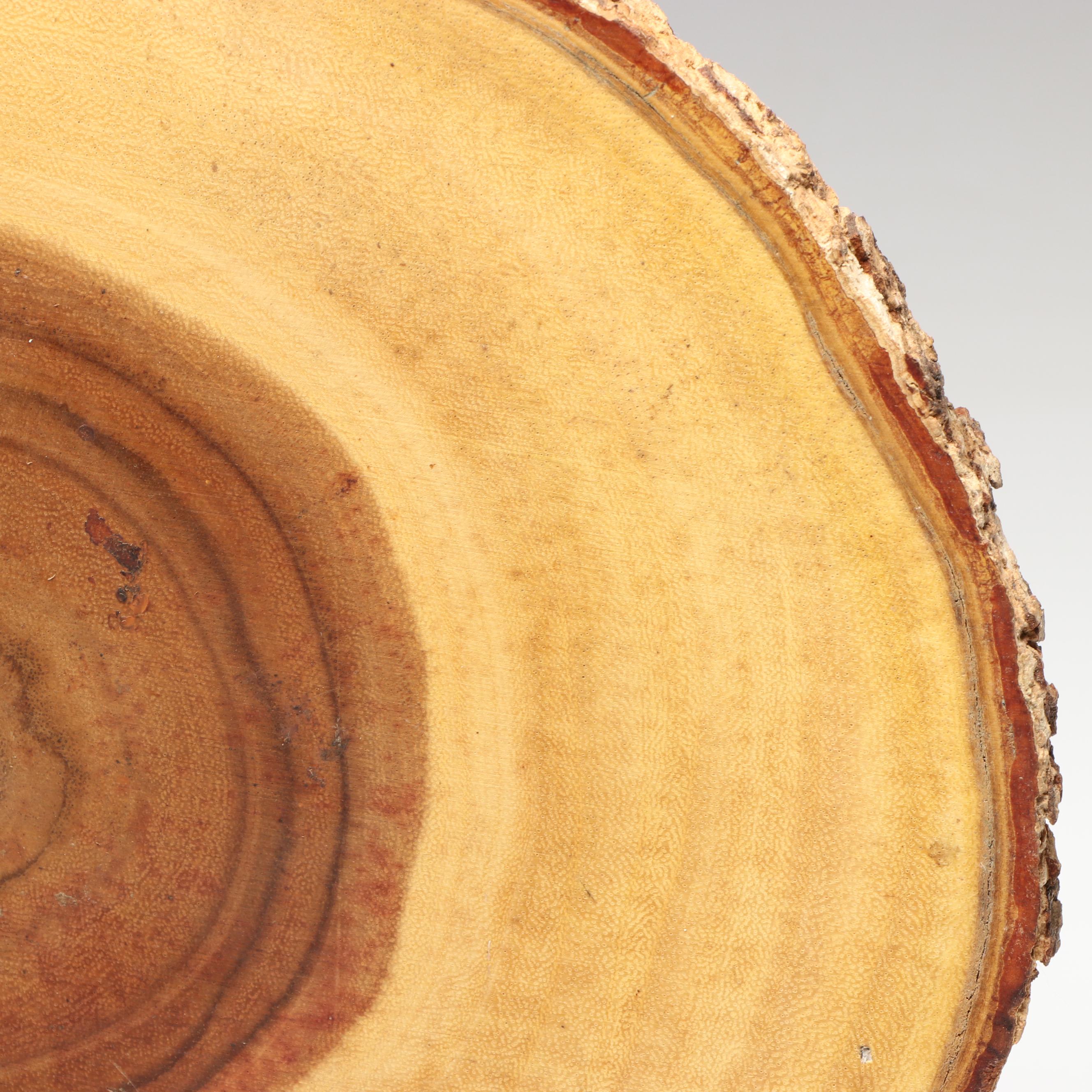 Lipper Tree Trunk Slab Platter with Handcrafted Laminated and Cedar Wood Boxes