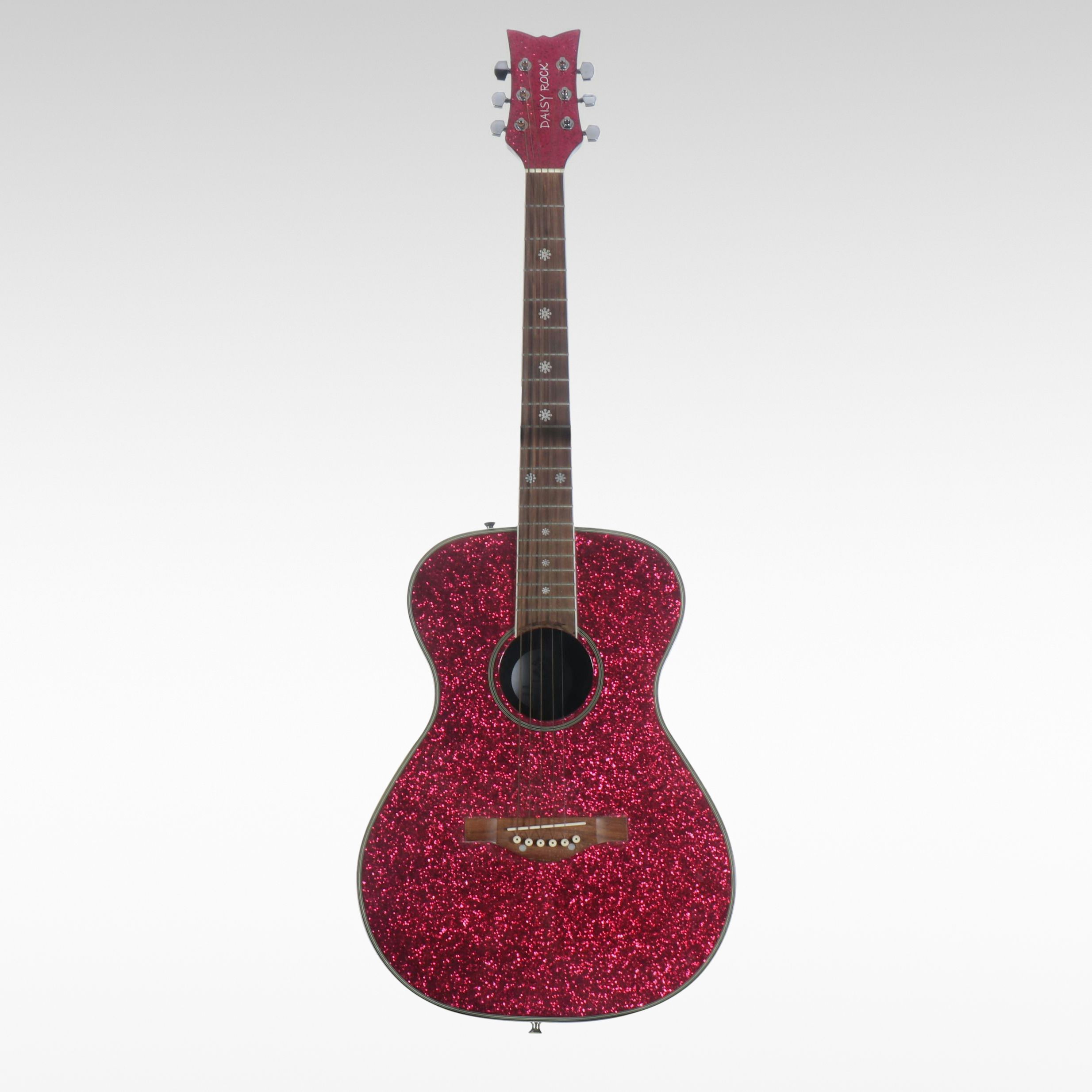 Girl Guitars "Daisy Rock" Ruby Glitter Acoustic Guitar
