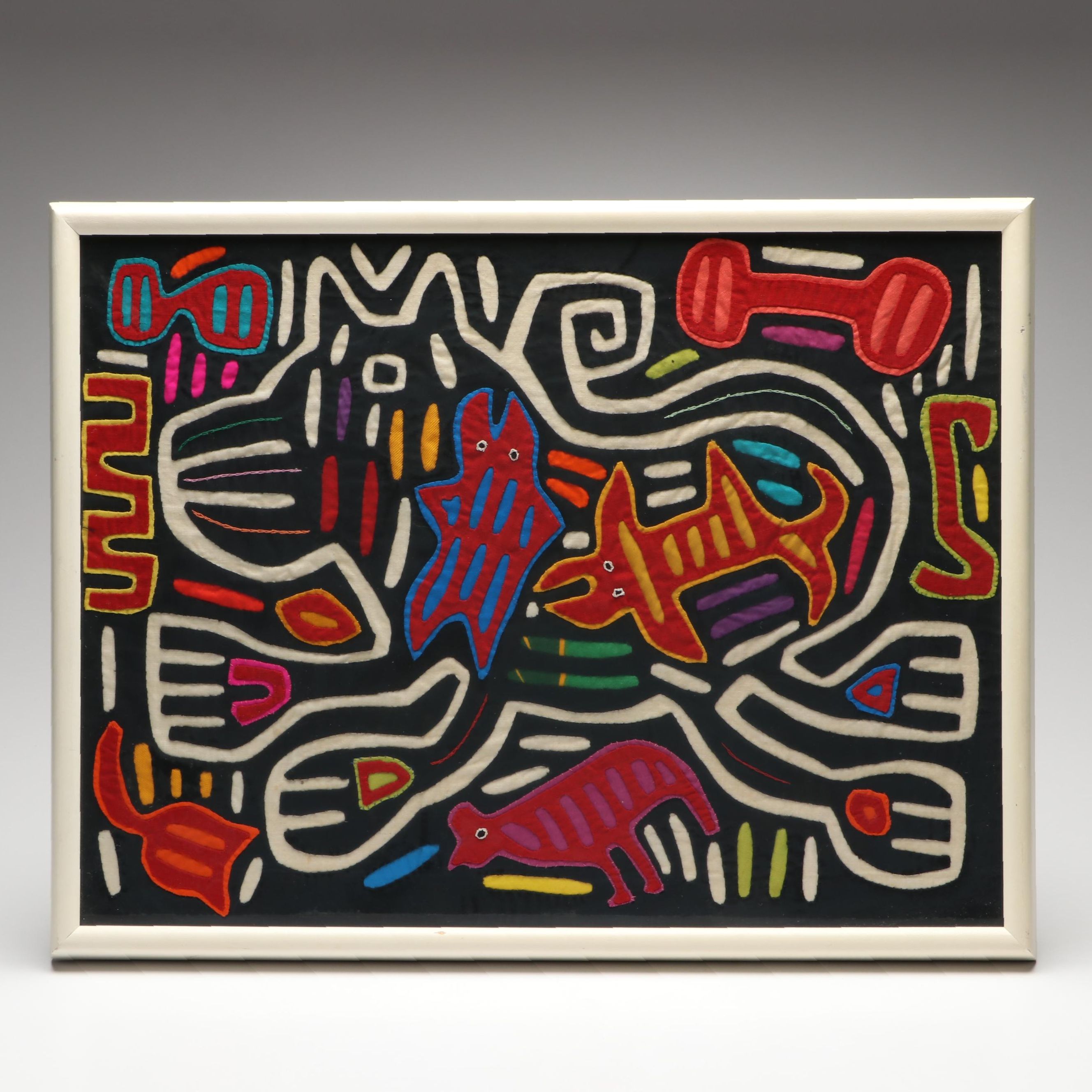 Panamanian Guna Mola Textile Panel