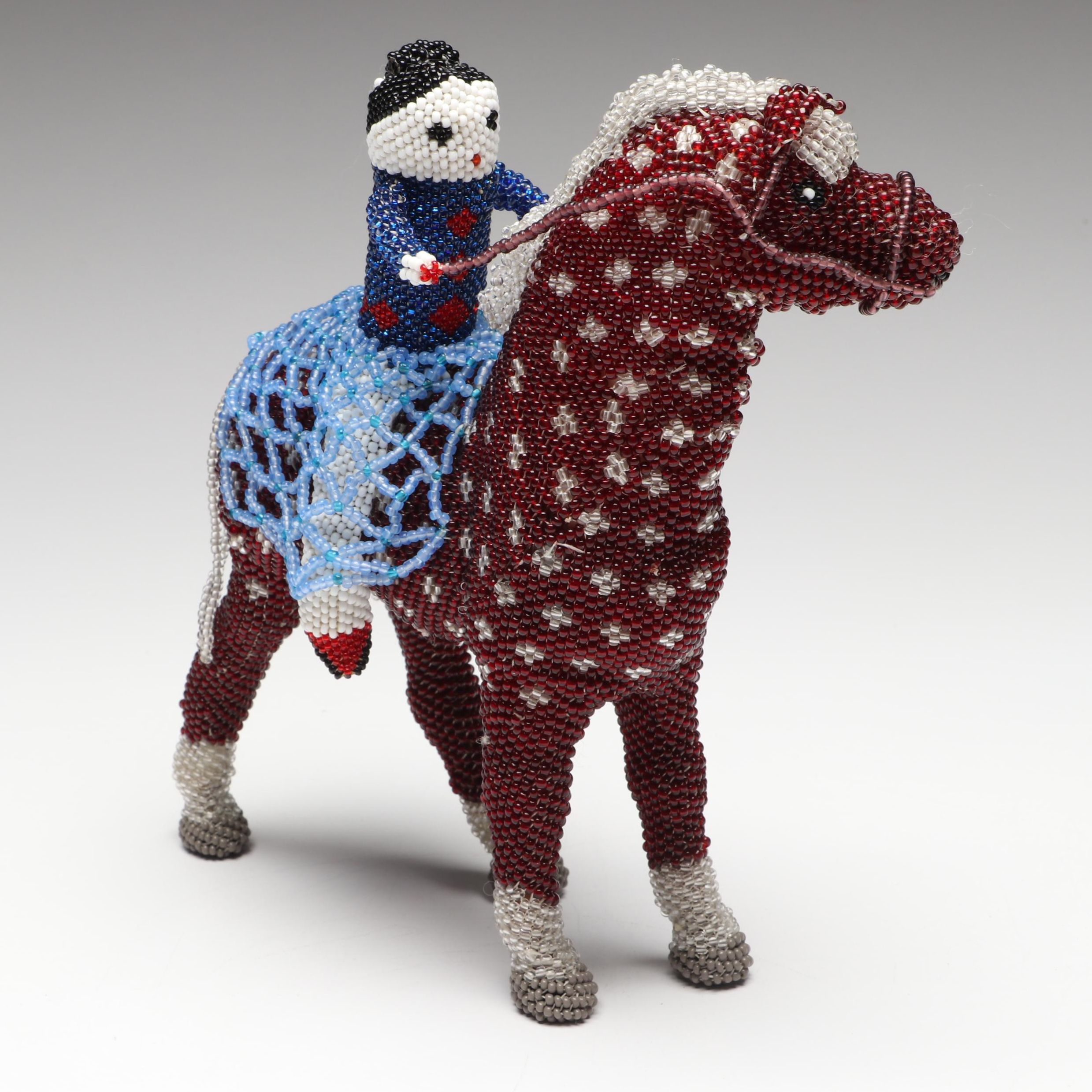 Zuni Style Beadwork Horse and Rider