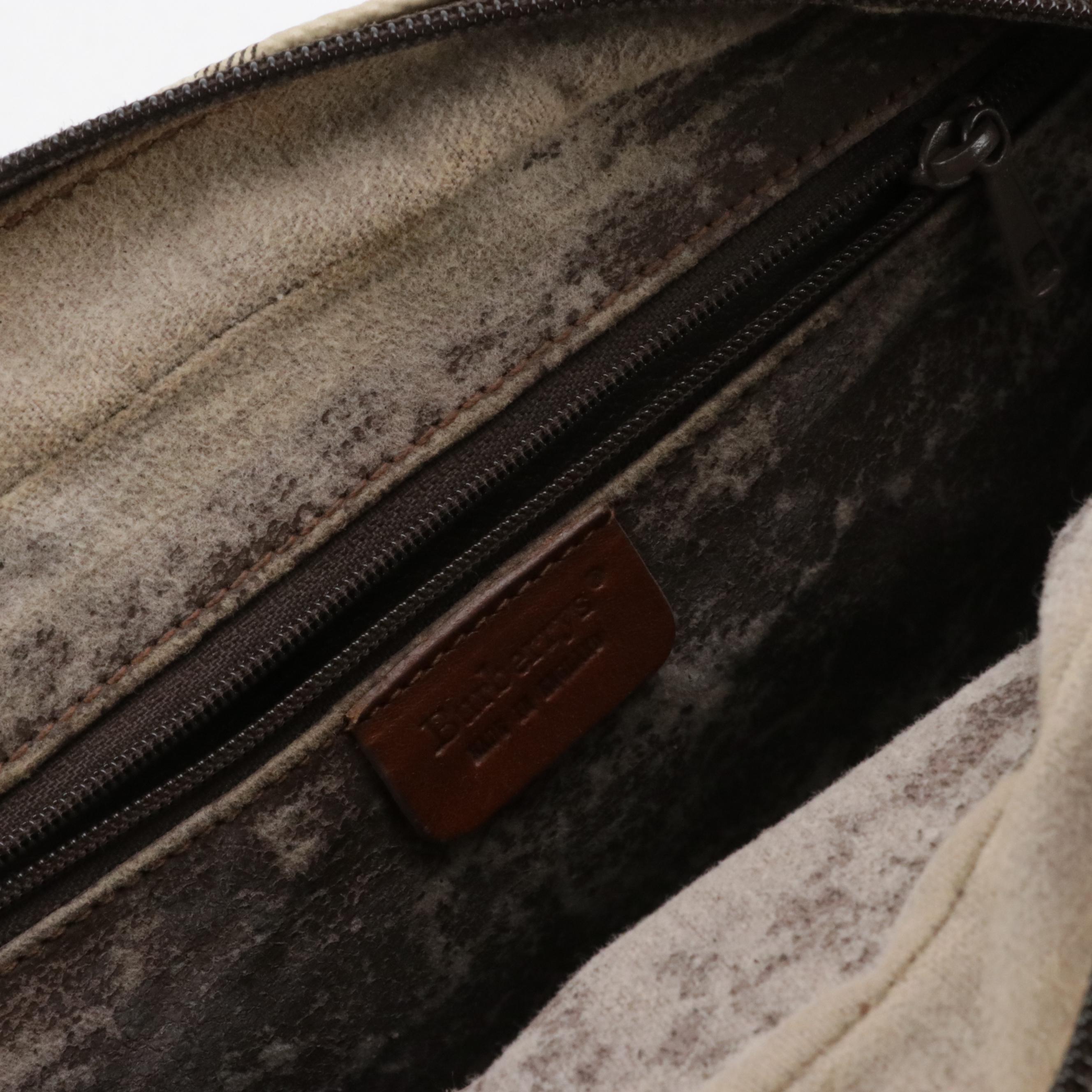 Burberrys Wristlet in Haymarket Check Canvas and Leather