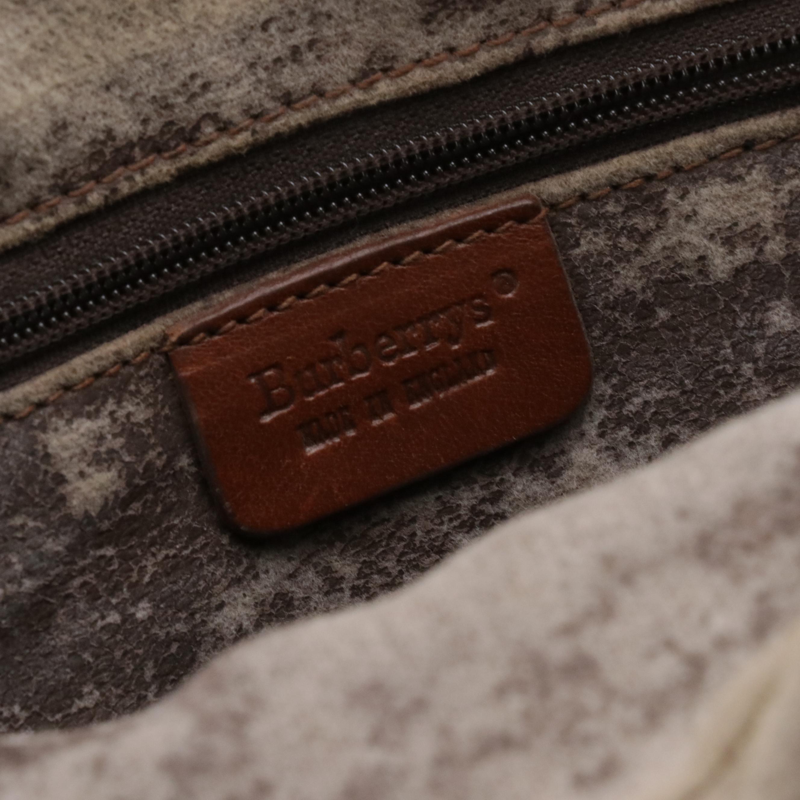 Burberrys Wristlet in Haymarket Check Canvas and Leather