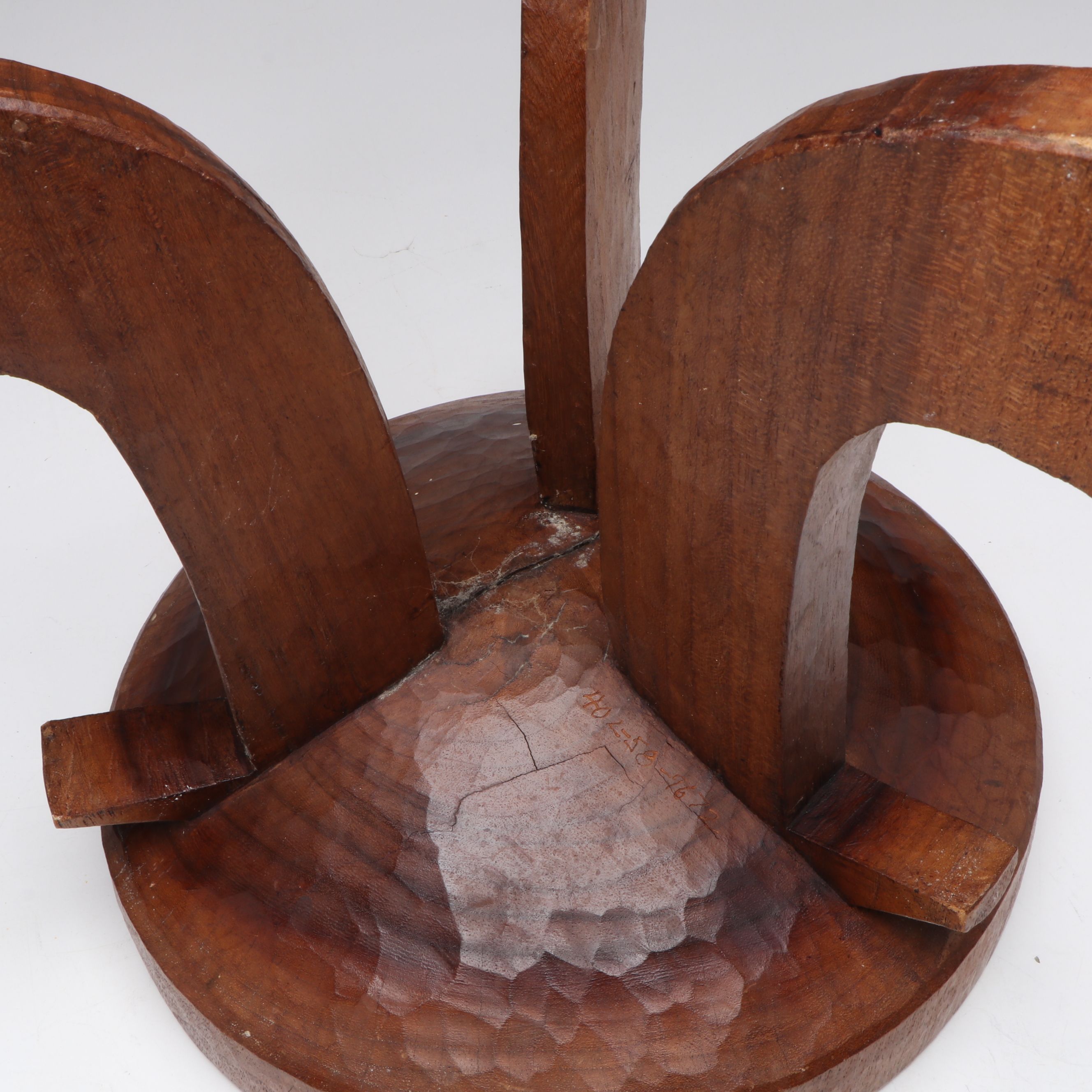 Ethiopian Jimma Style Carved Wood Stool