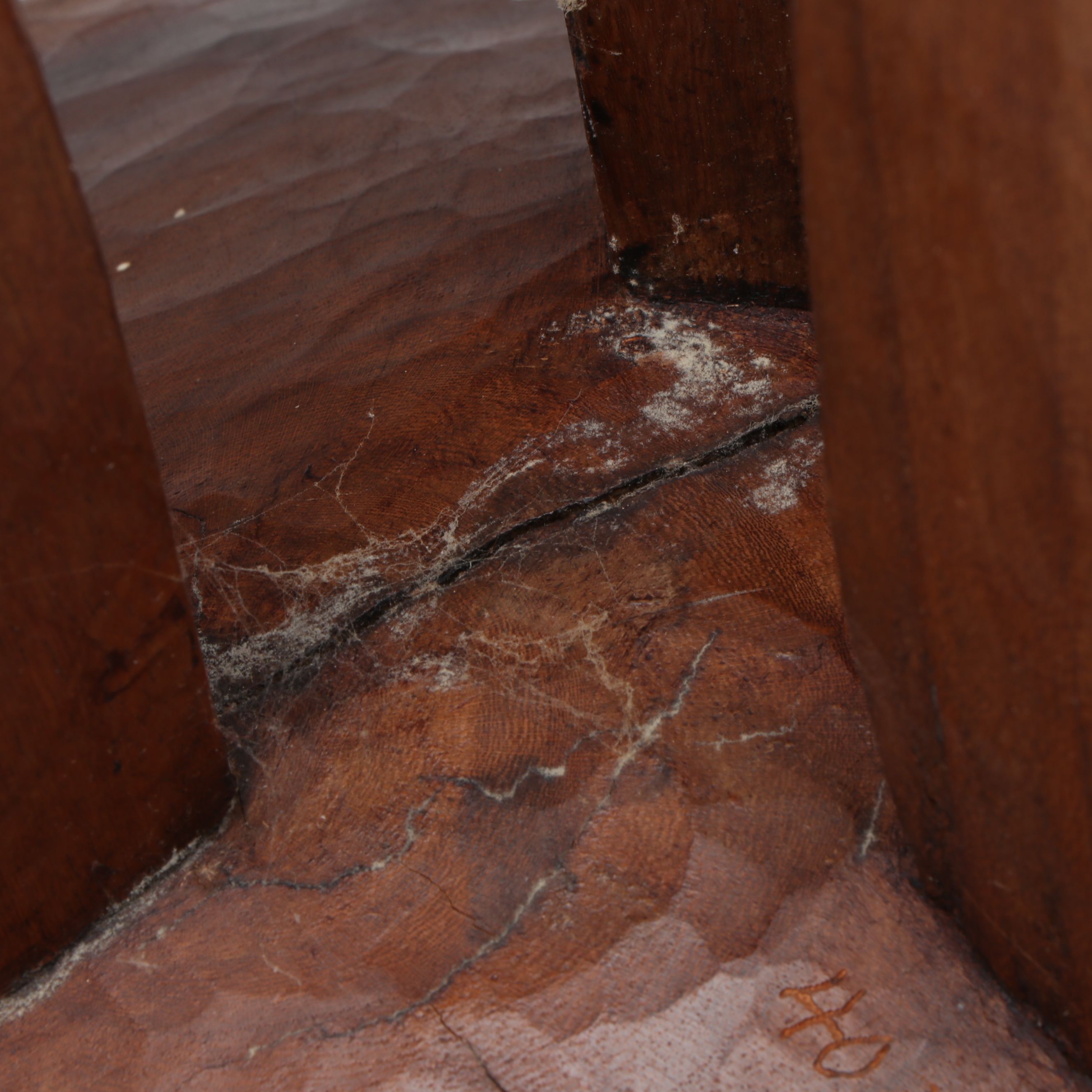 Ethiopian Jimma Style Carved Wood Stool