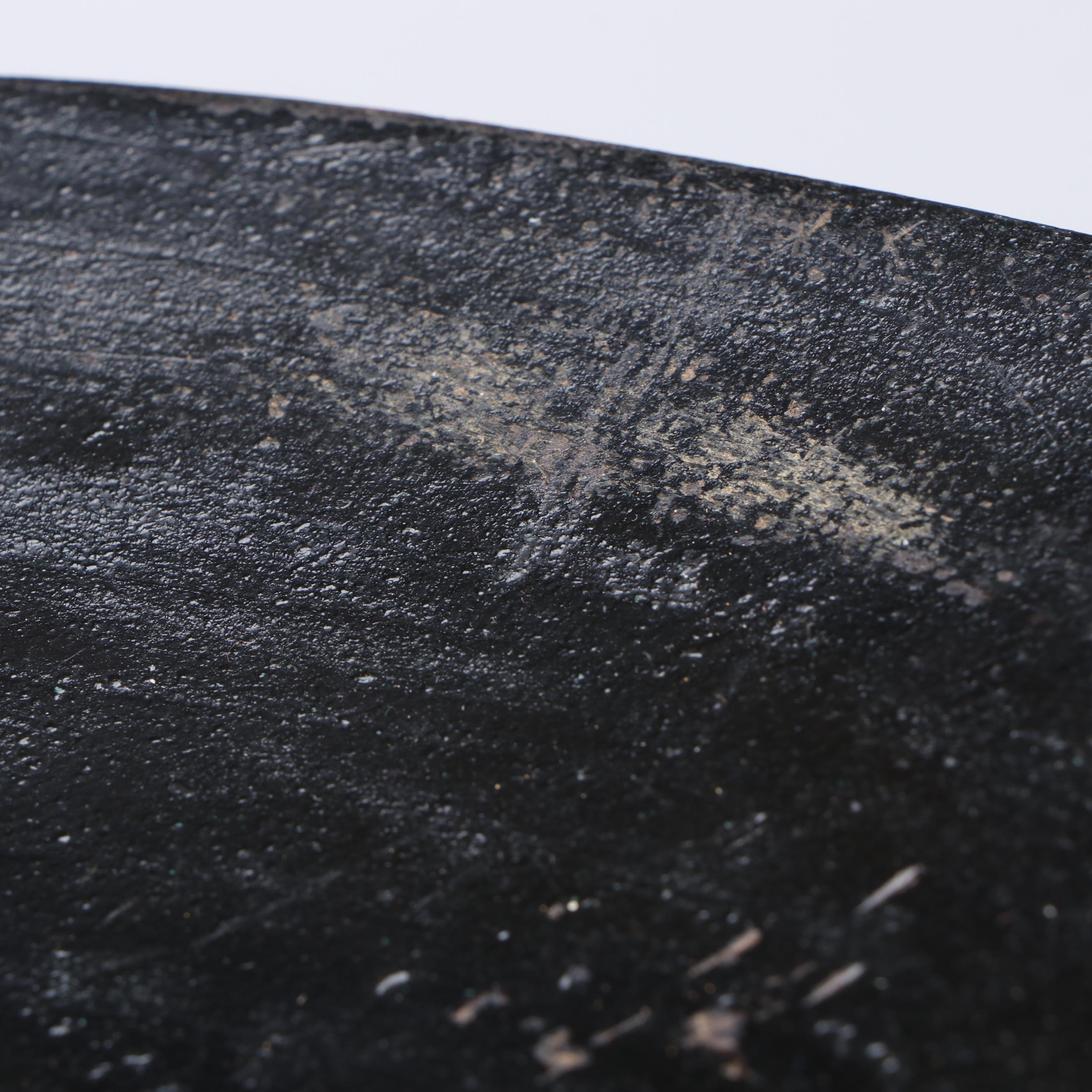 Ethiopian Jimma Style Ebonized Wood and Brass Tipped Stool