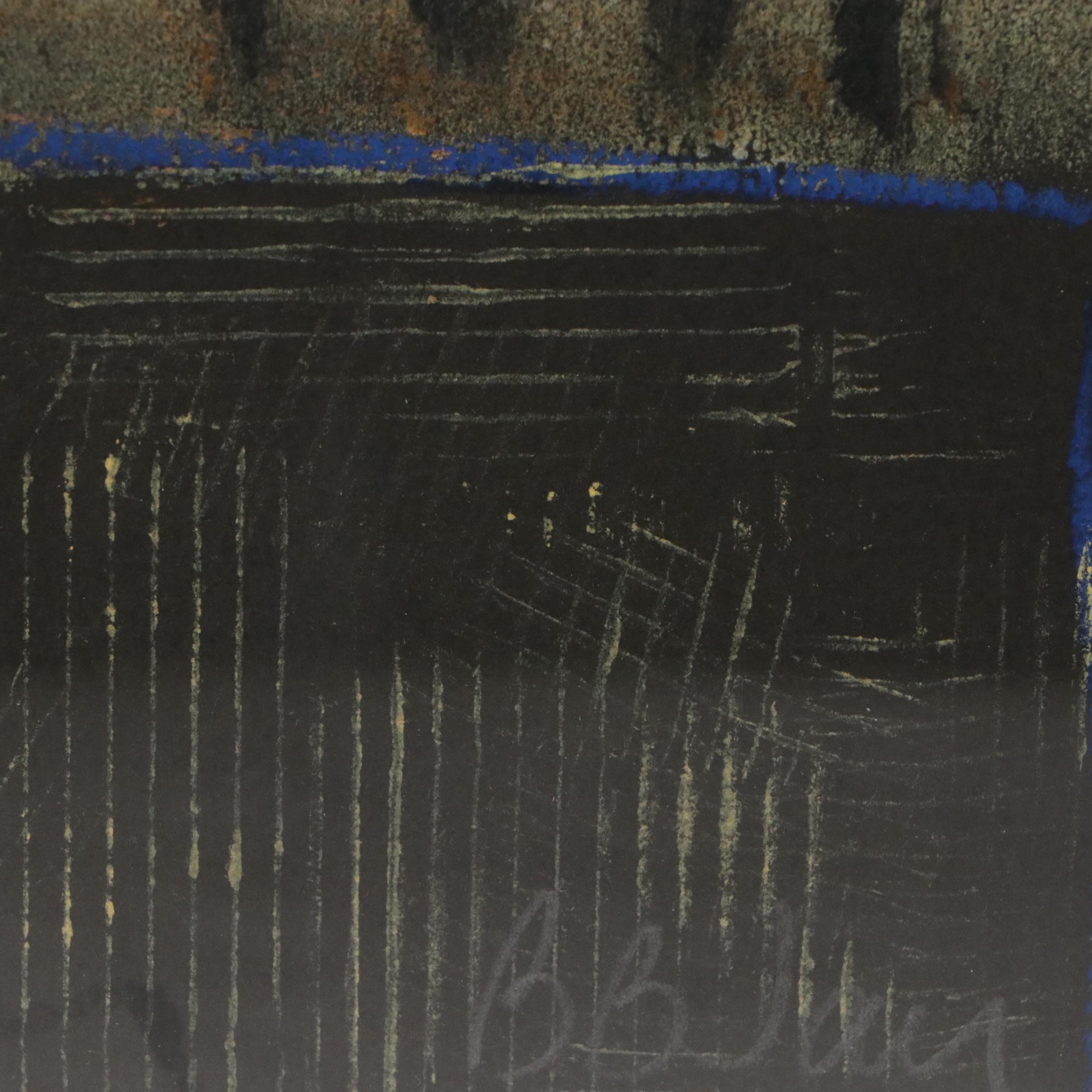 Barbara Bouman Jay Abstract Monotype Relief Print, 21st Century