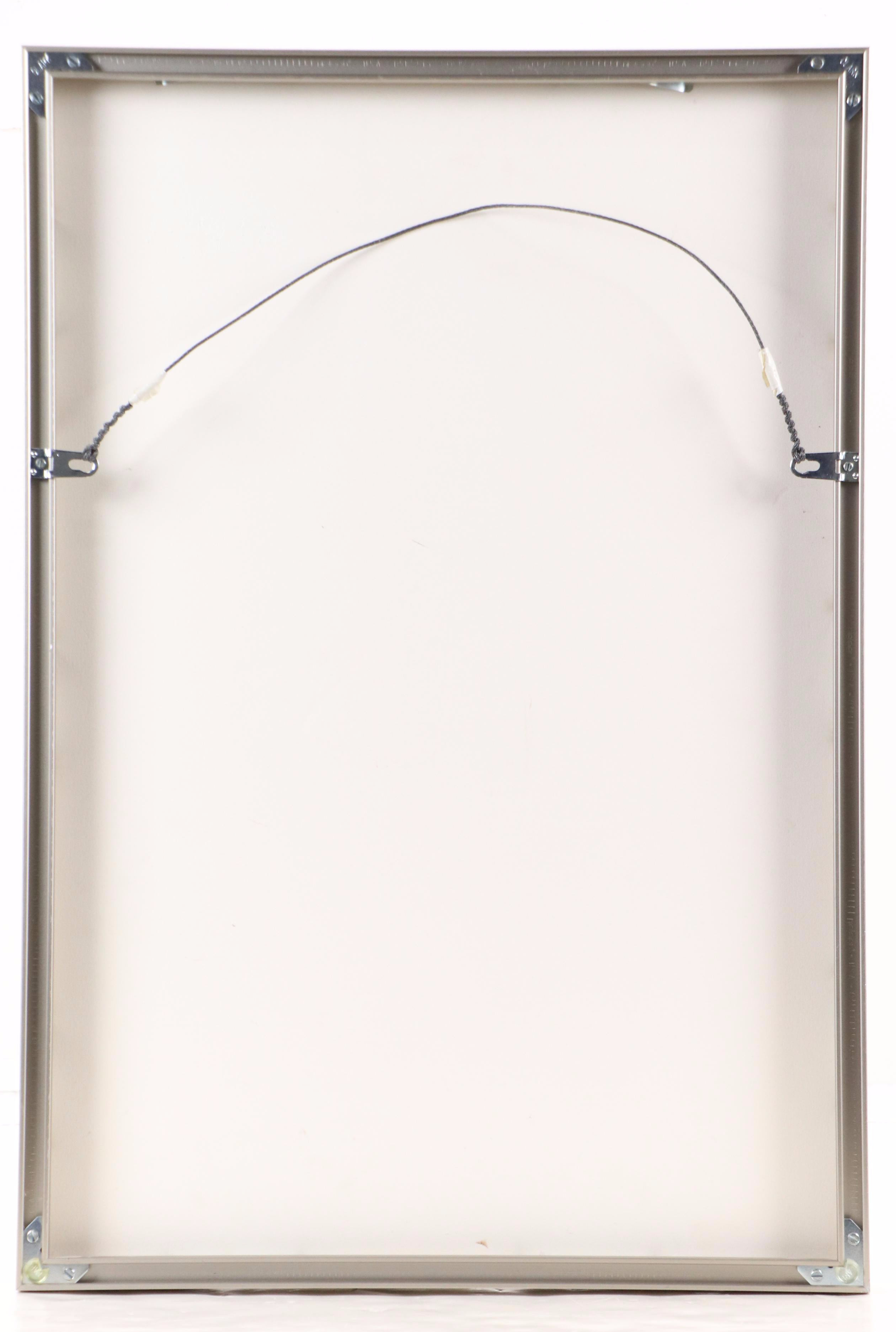 Watercolor Painting of Two Pine Trees, Mid to Late 20th Century