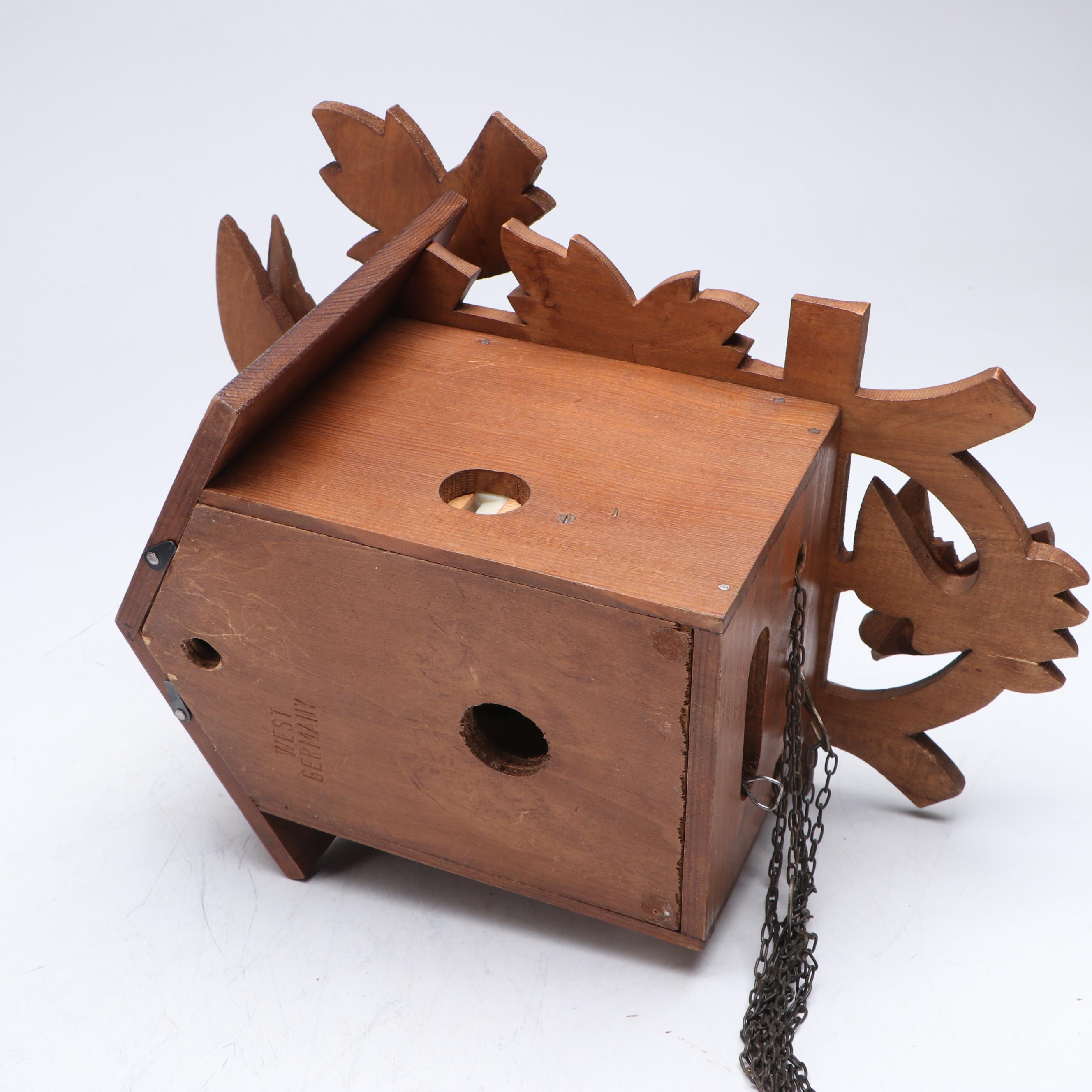 German Style Wooden Cuckoo Clock, Late 20th Century