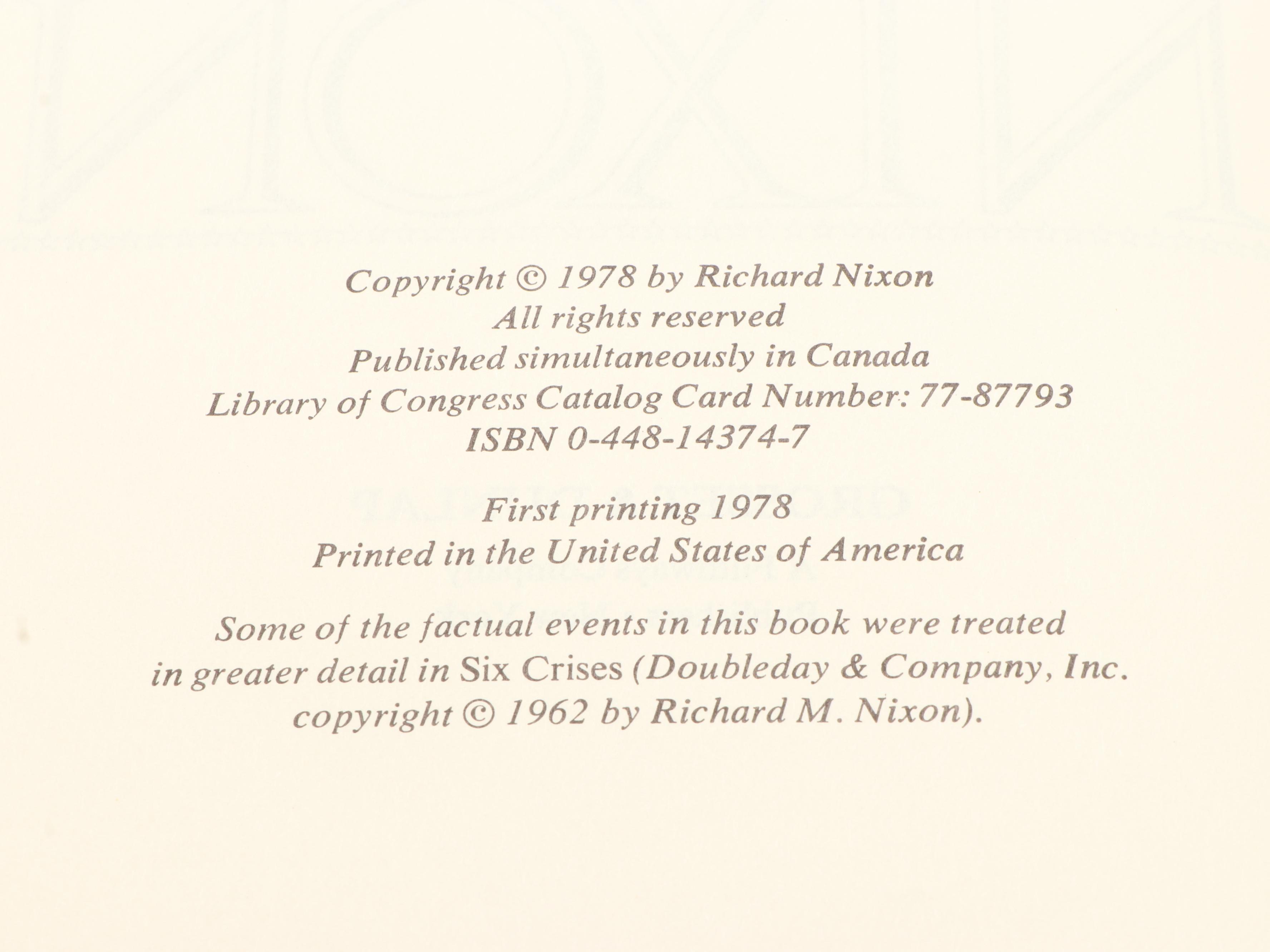 Signed Limited First Printing "The Memoirs of Richard Nixon" and More