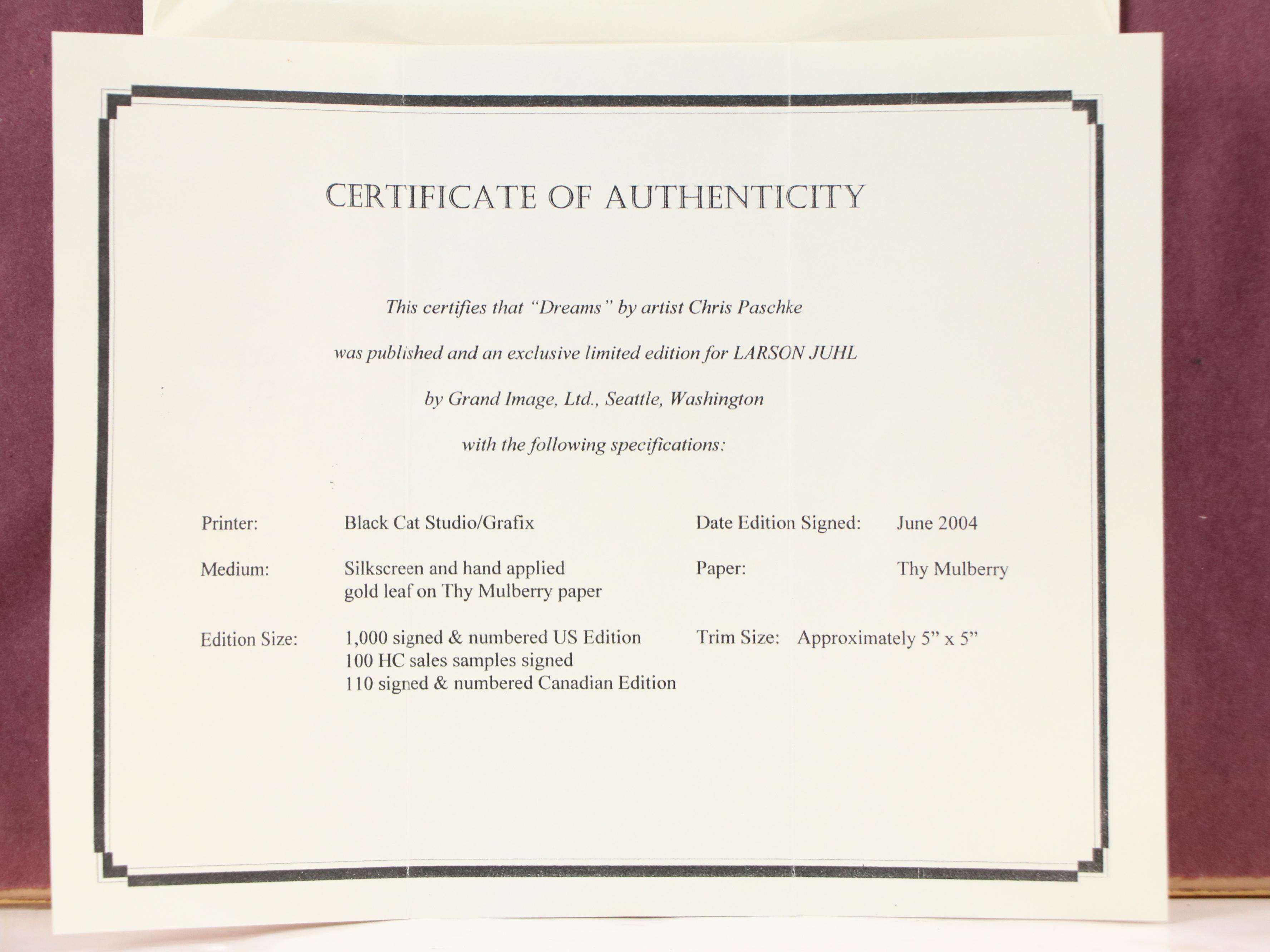 Chris A. Paschke Silkscreen Print "Dreams," 2004