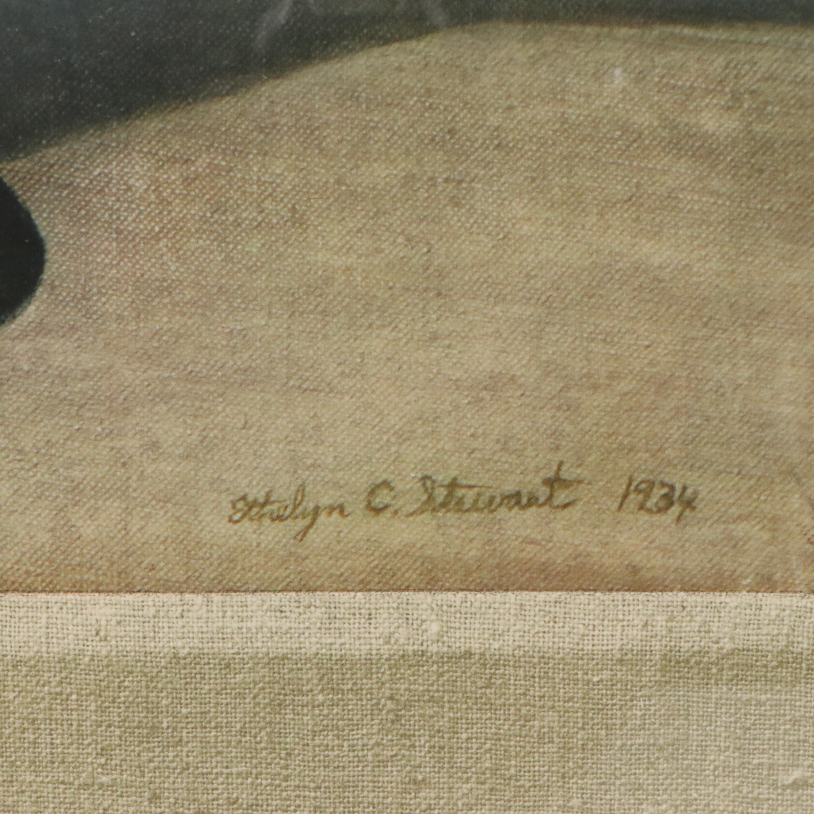 Ethelyn Cosby Stewart Collotype "Magnolias"