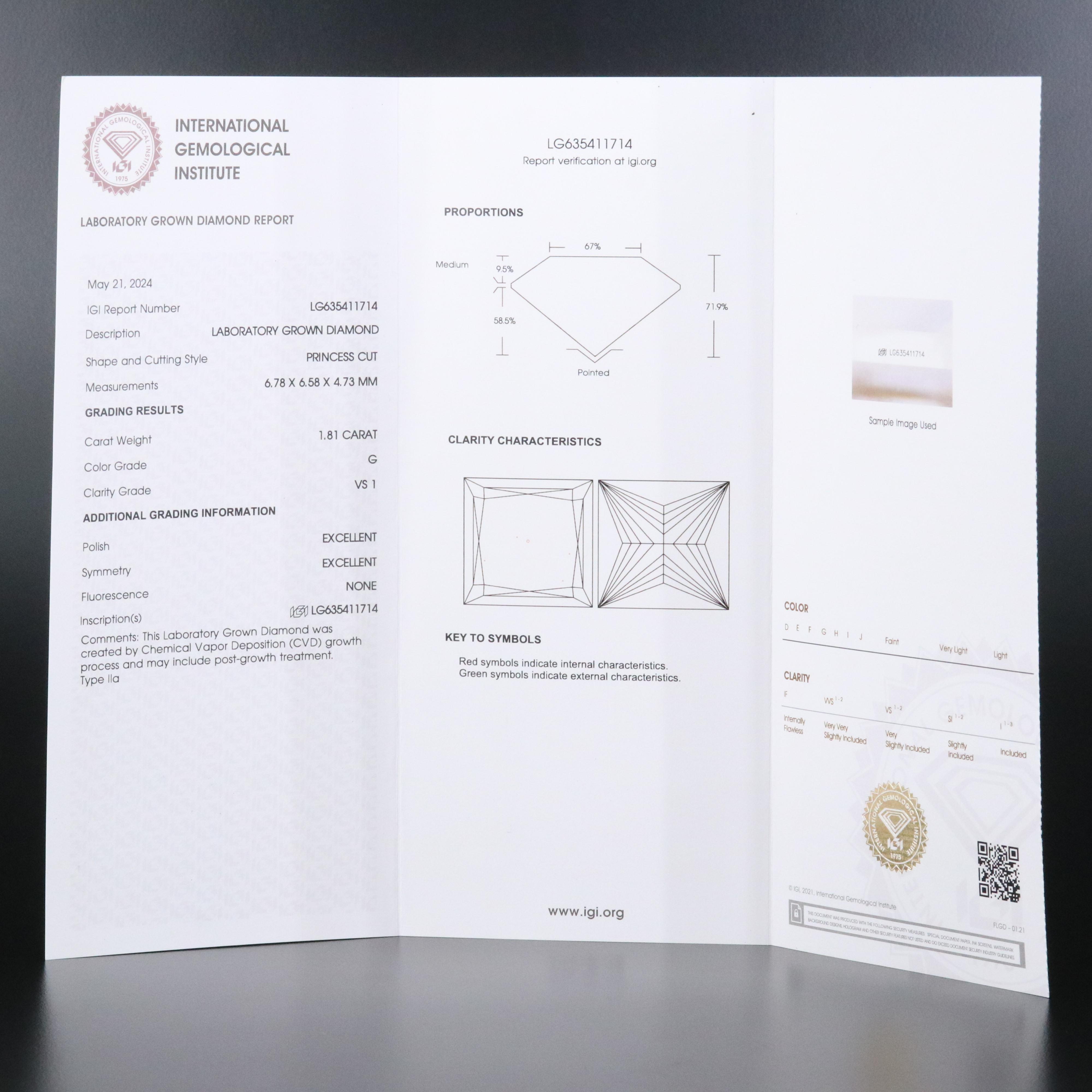 14K 3.62 CTW Lab Grown Diamond Earrings with IGI Reports