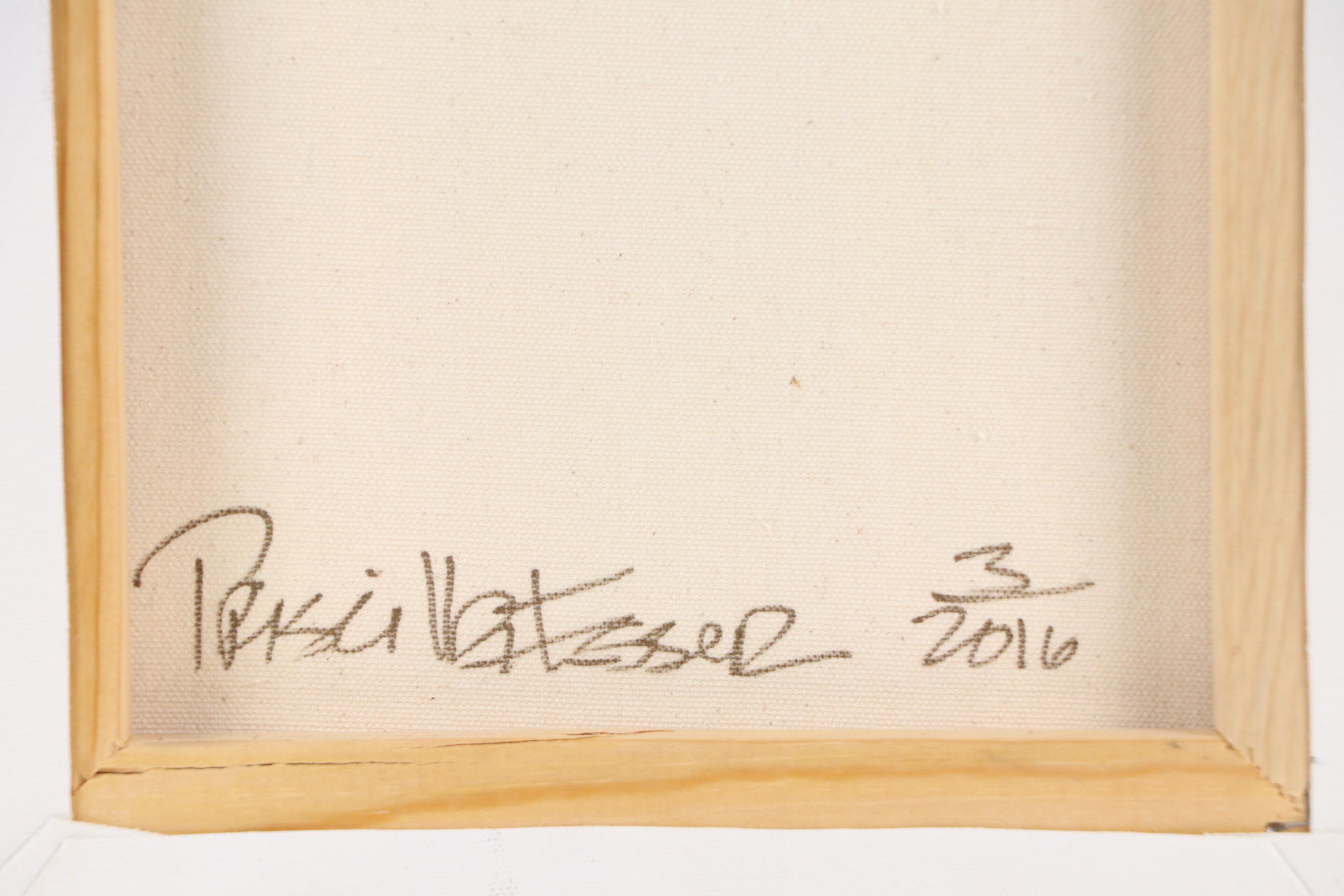 Priscilla Esser Figurative Acrylic Painting of Stylized Nude "Form," 2016