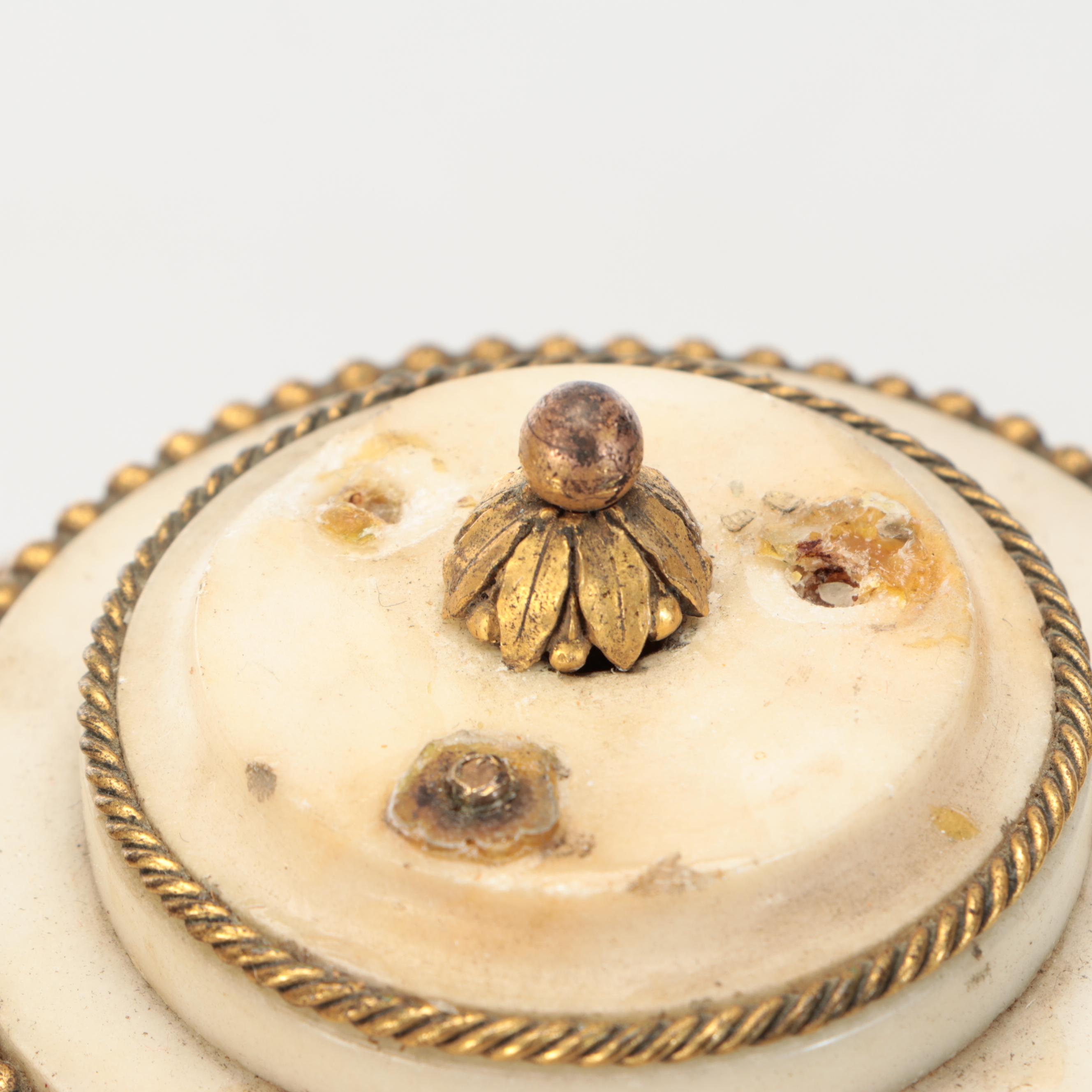 Louis Philippe Style Gilt Metal and Marble Figural Table Clock