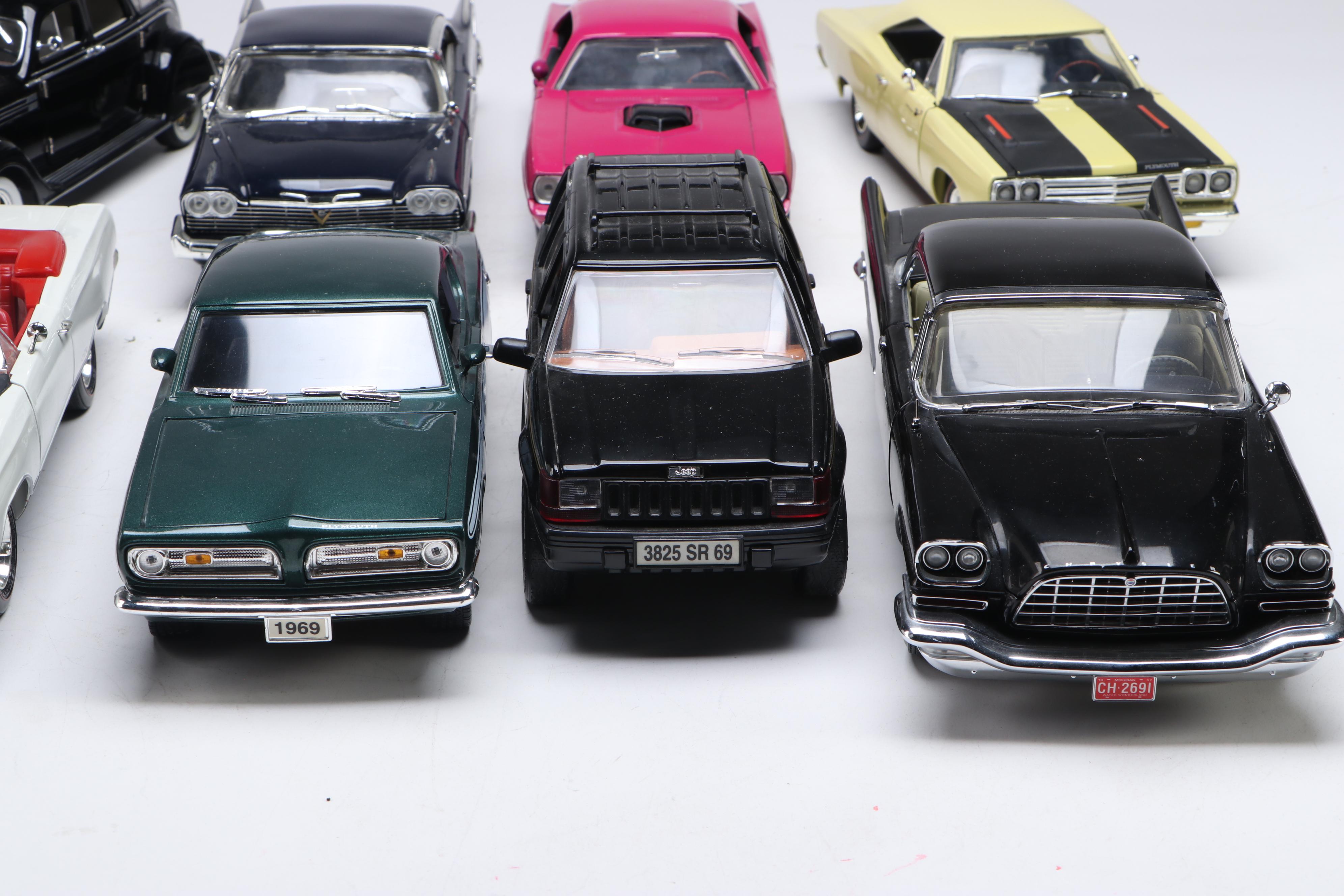 Jeep Grand Cherokee, 1957 Chrysler, and Other Scale Model Diecast Cars