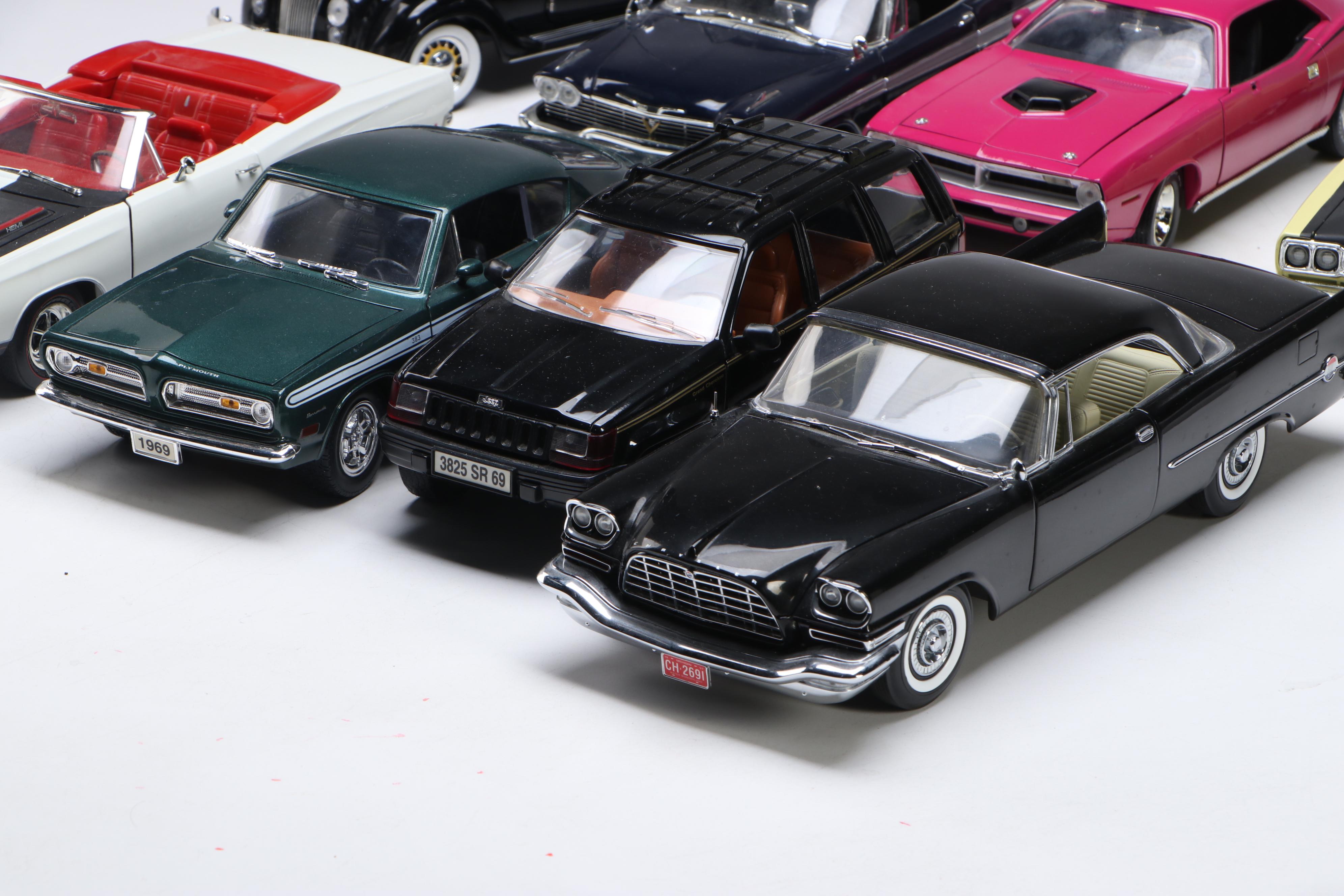 Jeep Grand Cherokee, 1957 Chrysler, and Other Scale Model Diecast Cars