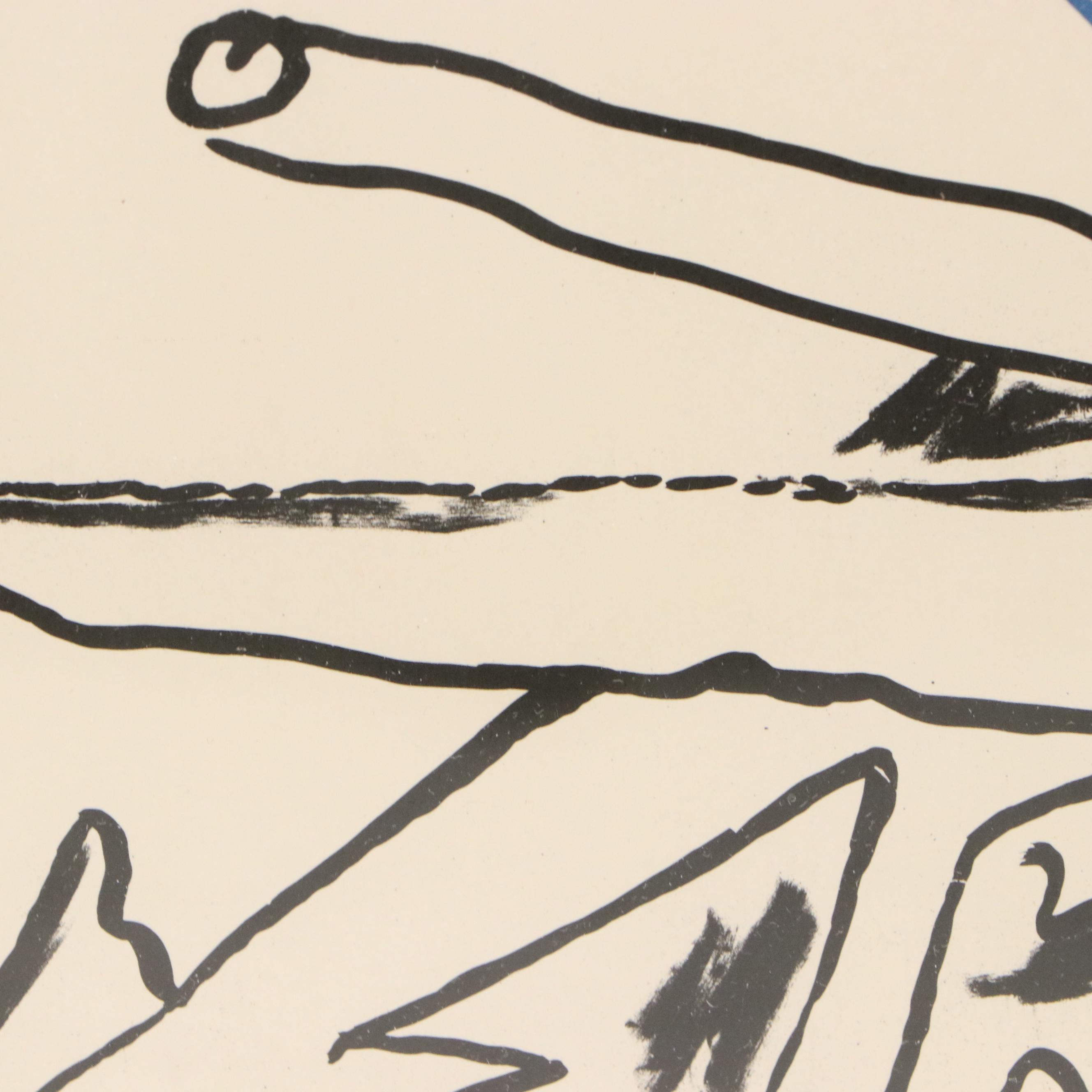 After Pablo Picasso Lithograph "Dove of the Future," 1962