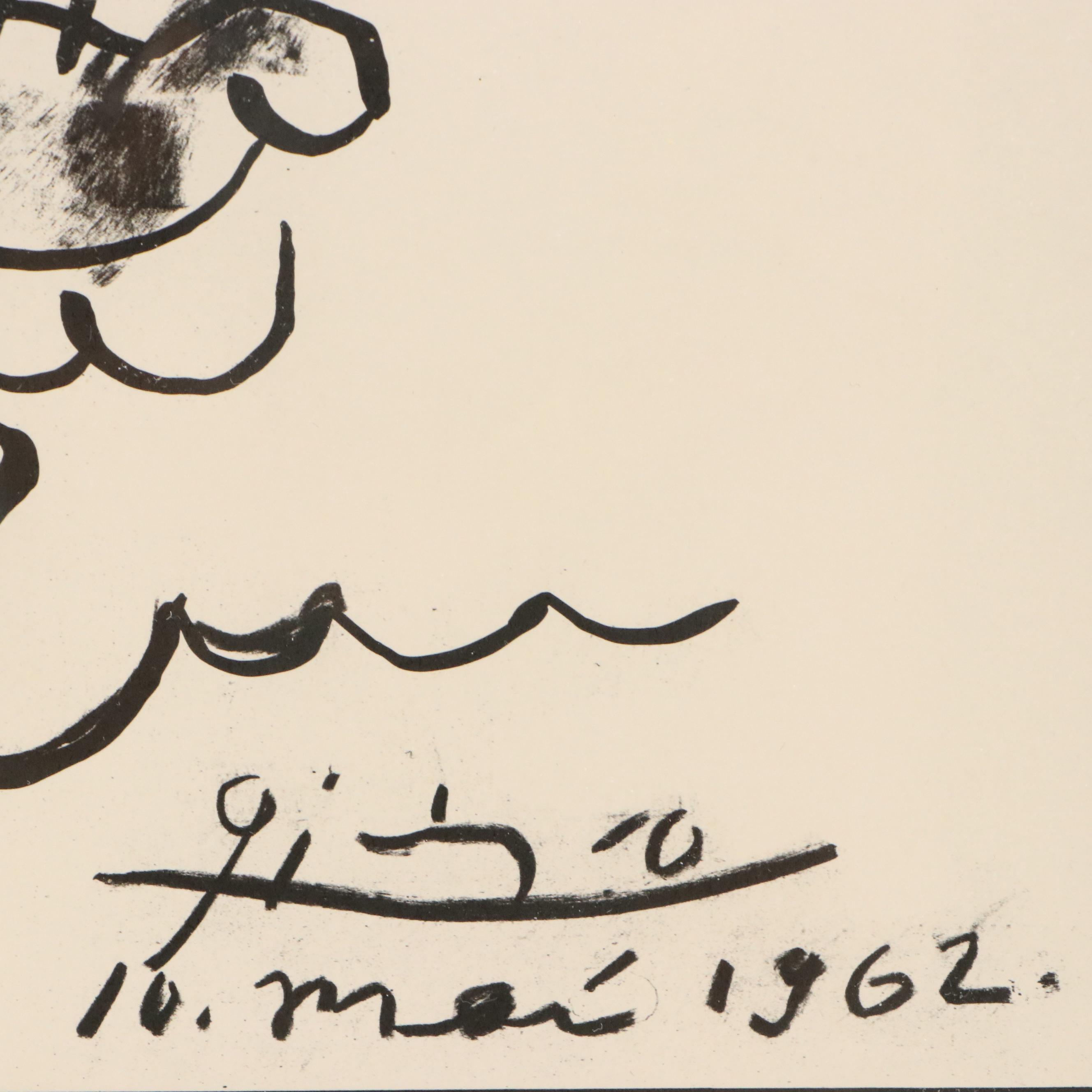 After Pablo Picasso Lithograph "Dove of the Future," 1962