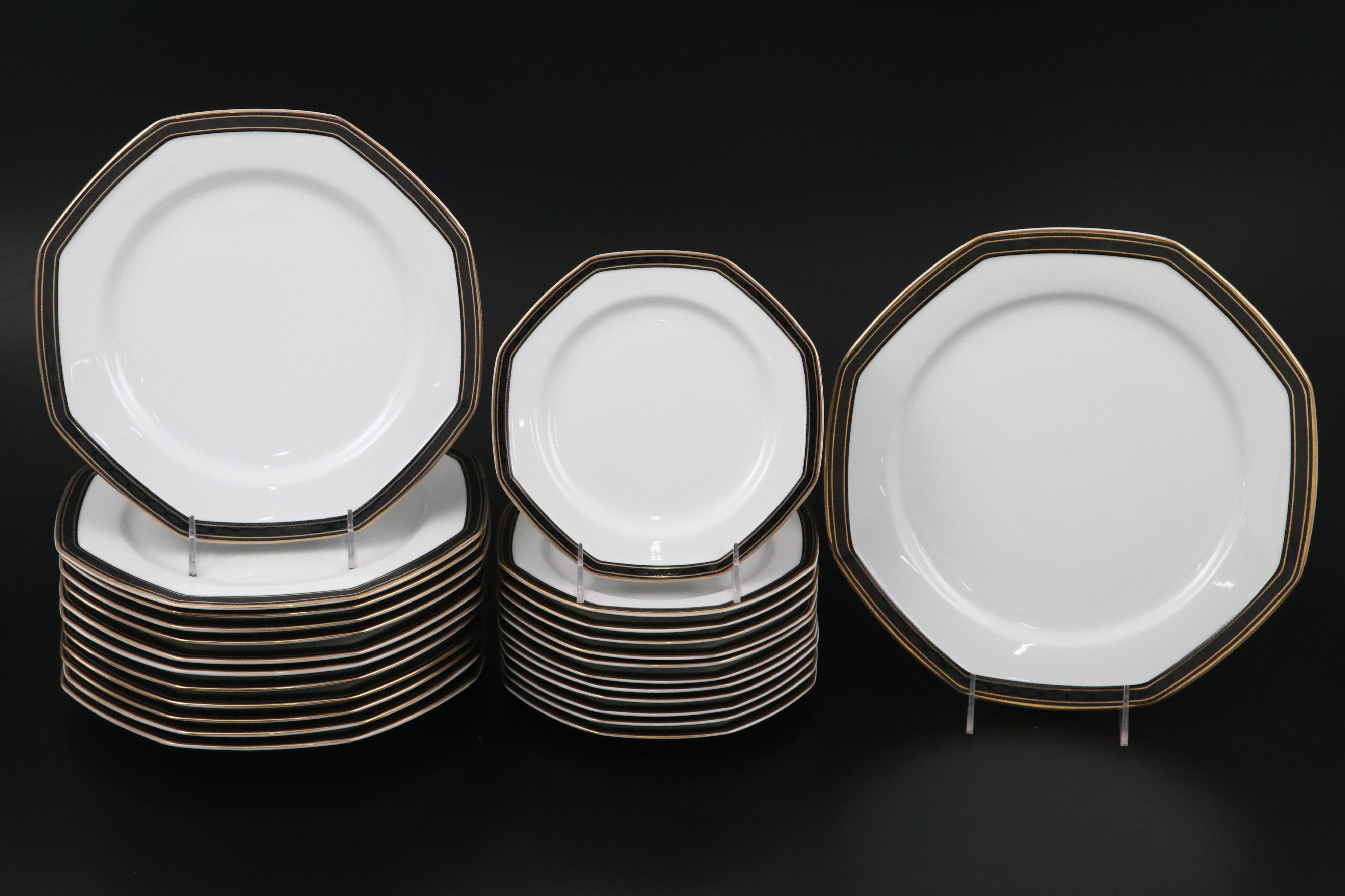 Christopher Stuart "Black Dress" Porcelain Tableware, Late 20th/Early 21st C.