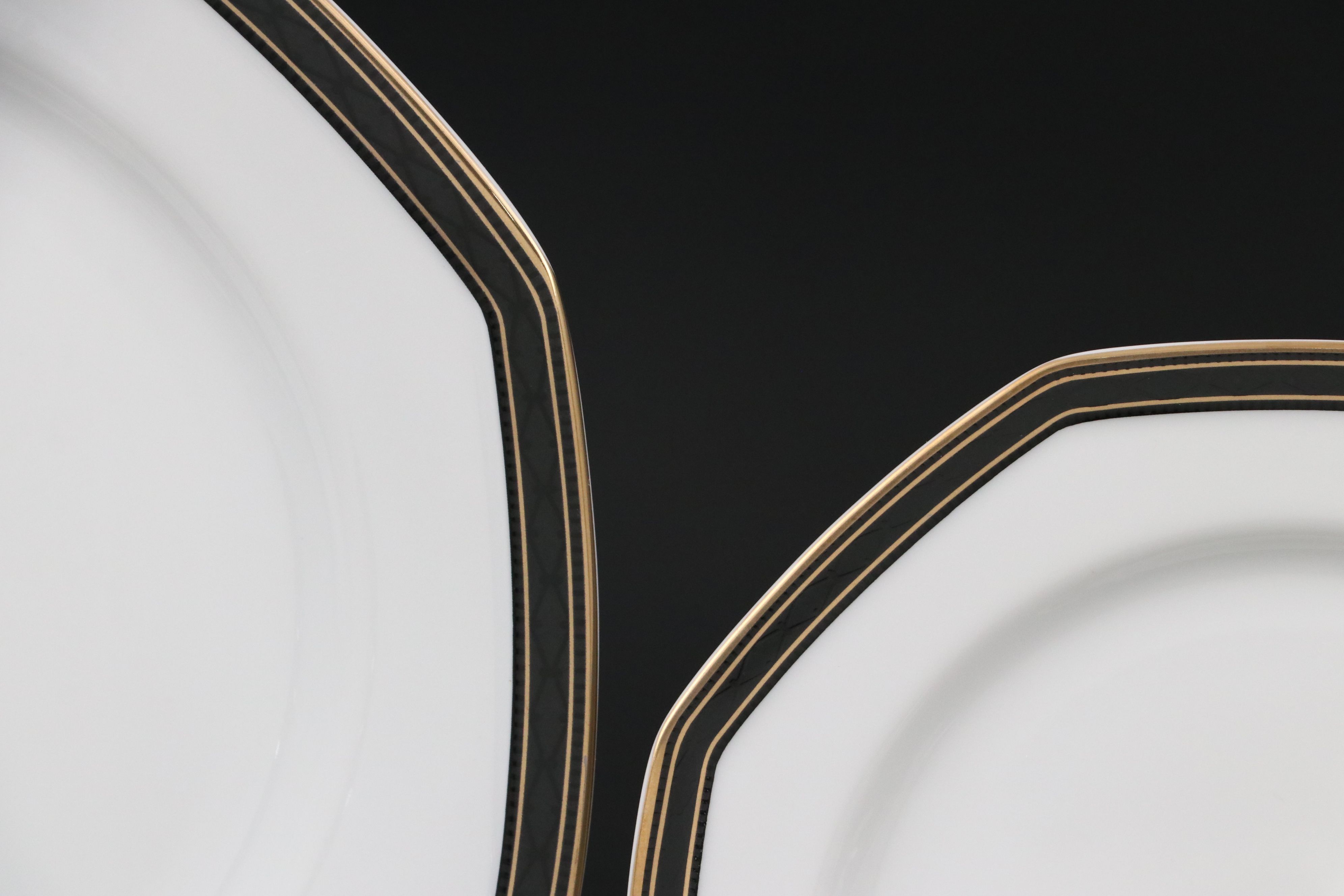 Christopher Stuart "Black Dress" Porcelain Tableware, Late 20th/Early 21st C.