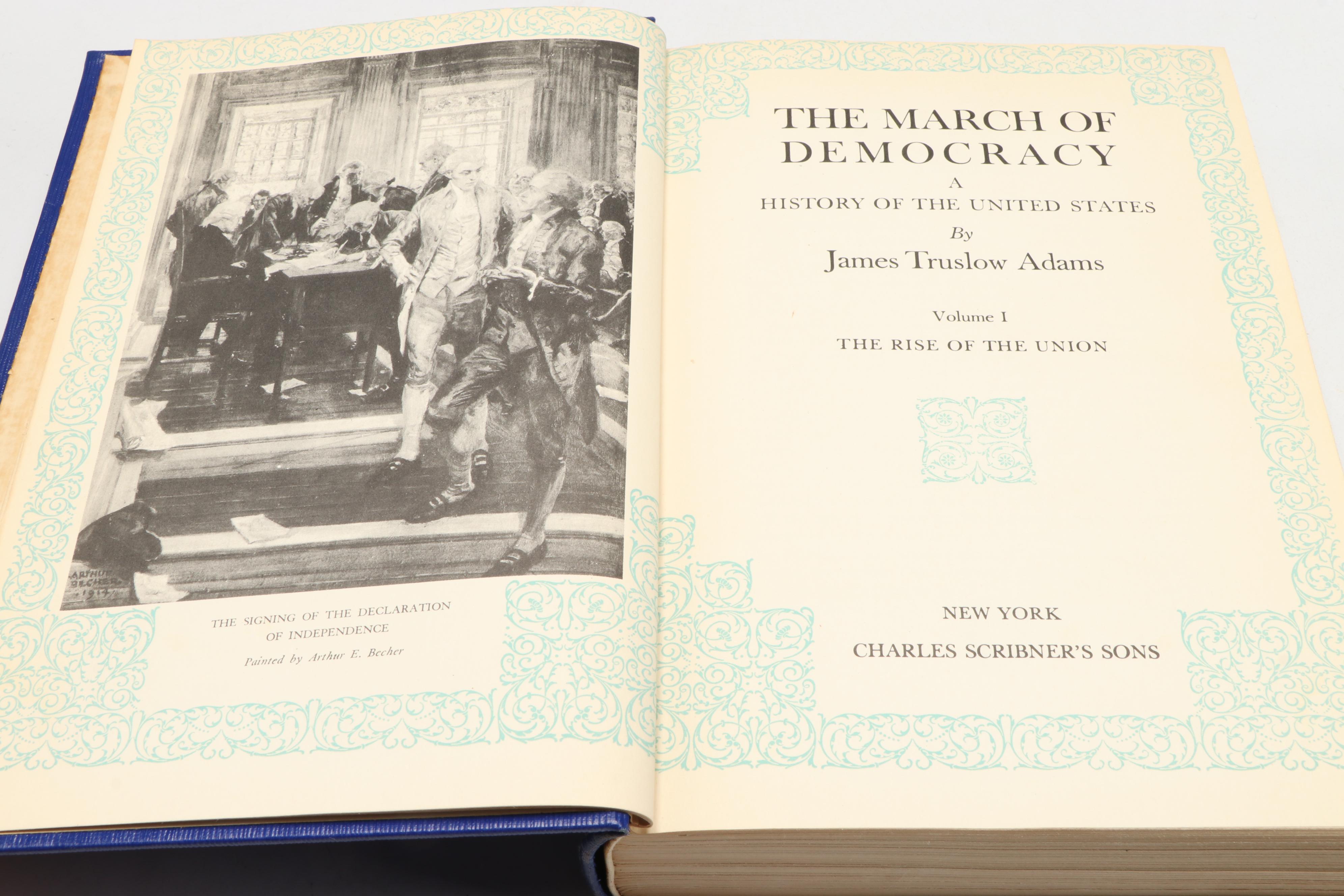 "The March of Democracy" Partial Set by James Truslow Adams, 1933