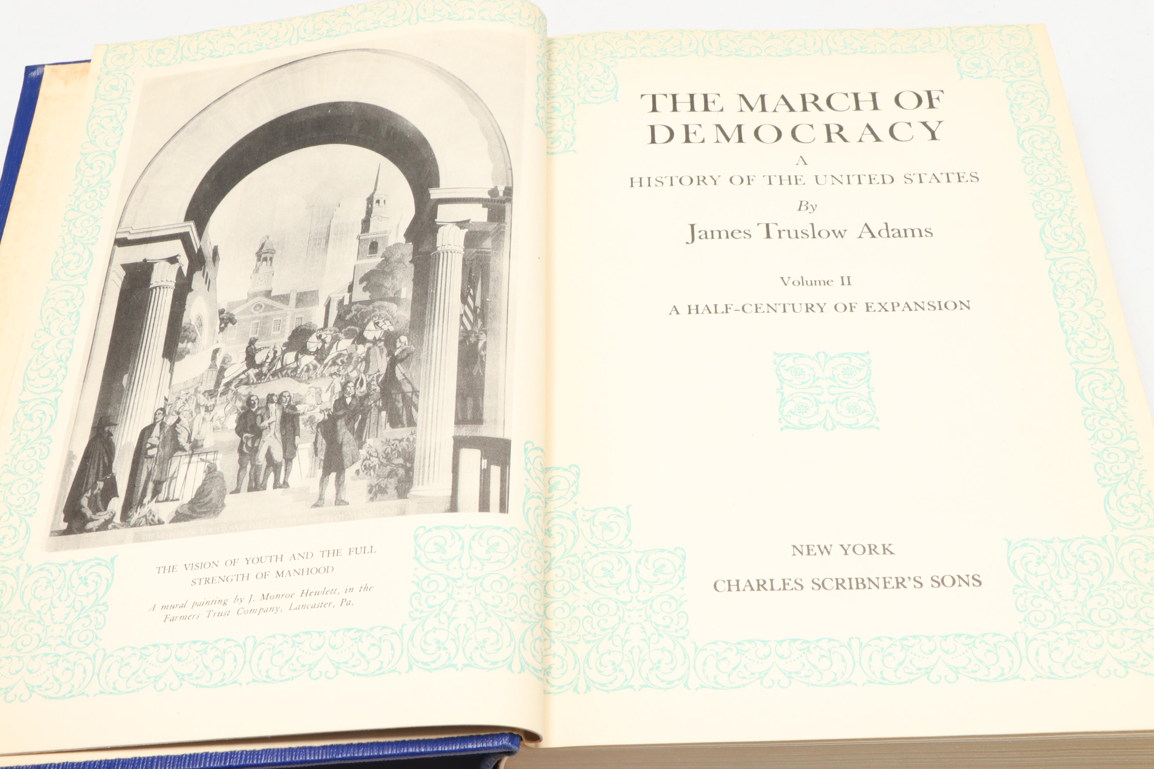 "The March of Democracy" Partial Set by James Truslow Adams, 1933