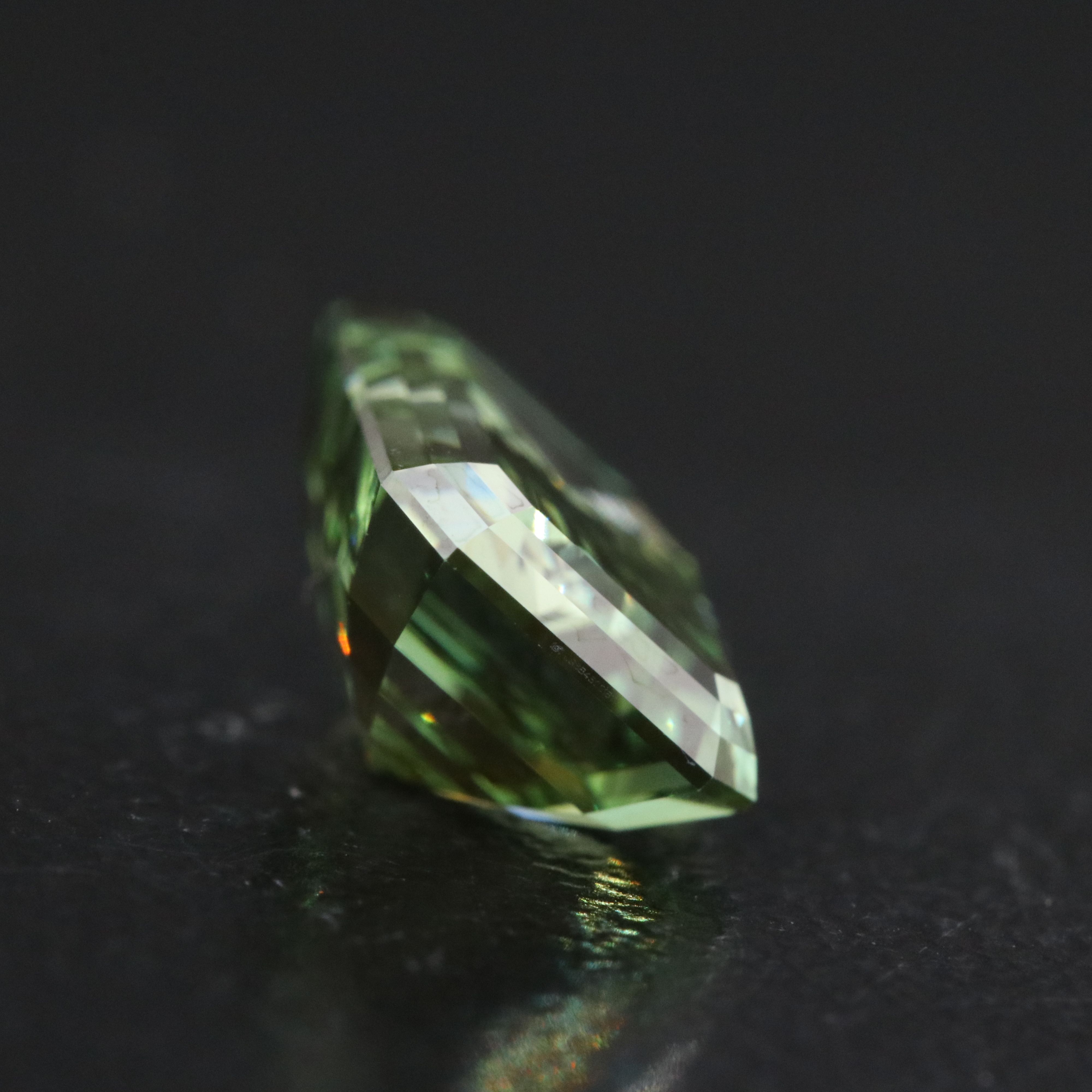 Loose 3.12 CT Lab Grown Fancy Green Diamond with IGI Report