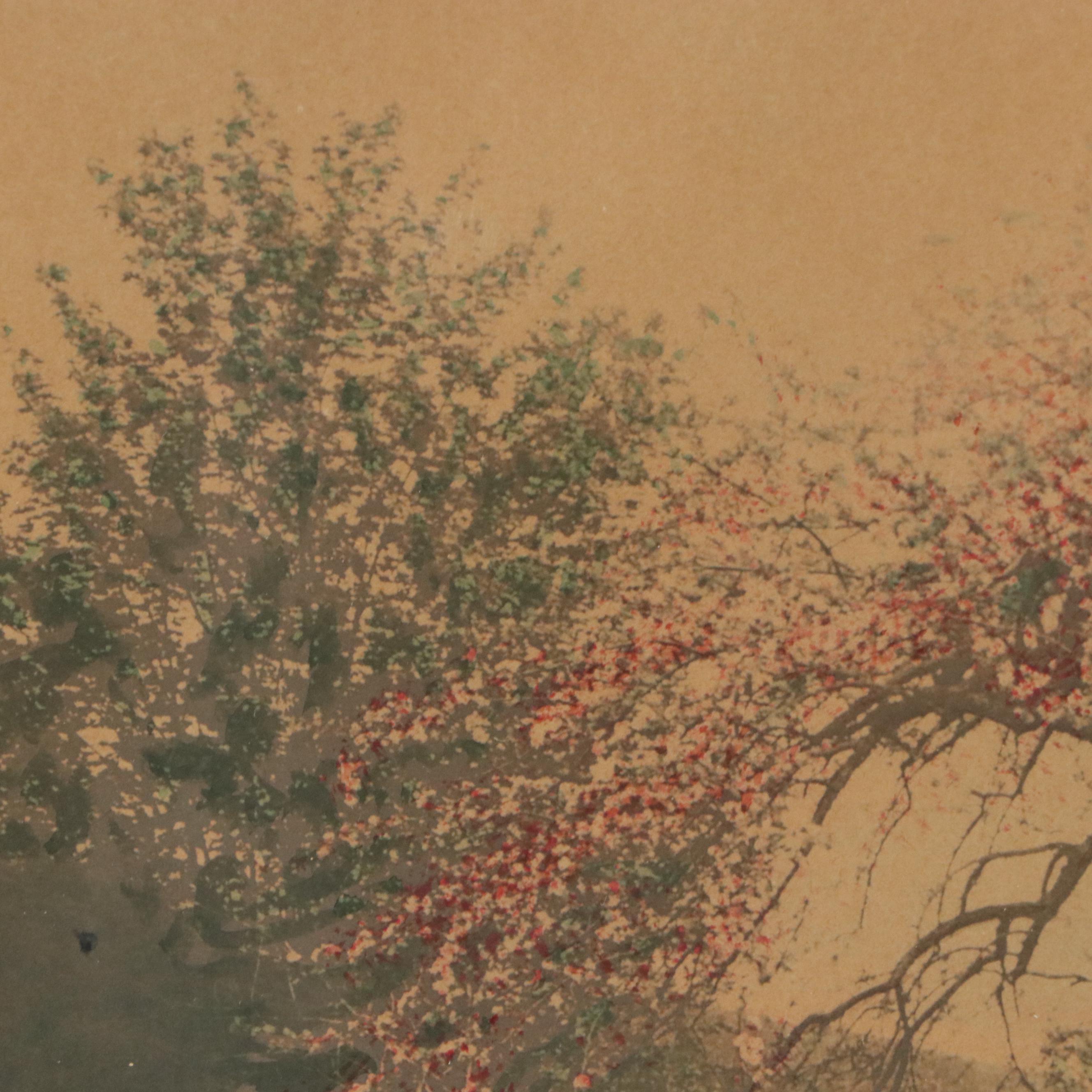 Wallace Nutting Hand-Colored Photograph "A Berkshire Beach"