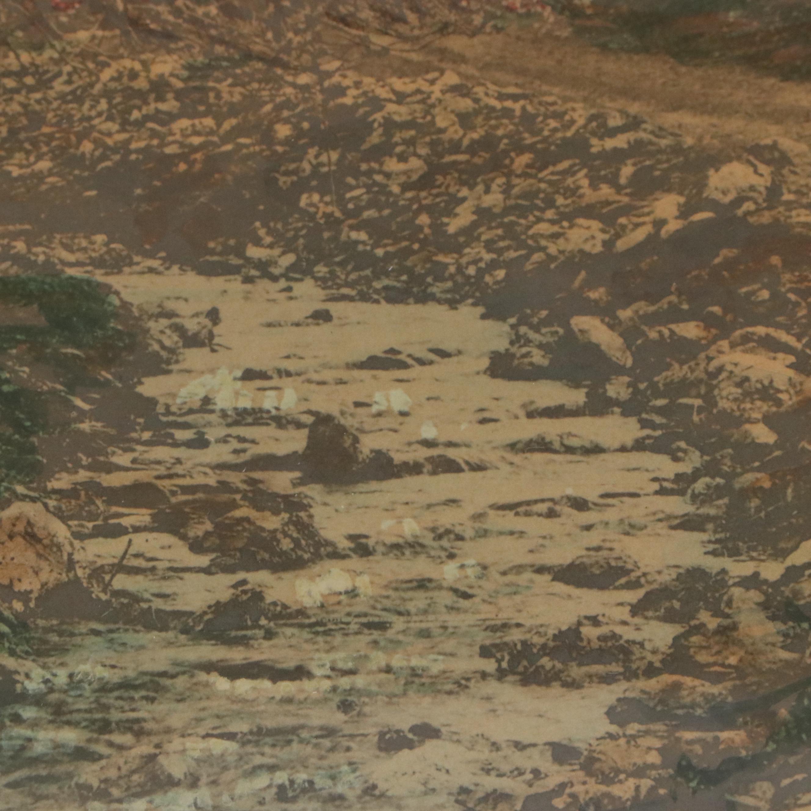 Wallace Nutting Hand-Colored Photograph "A Berkshire Beach"