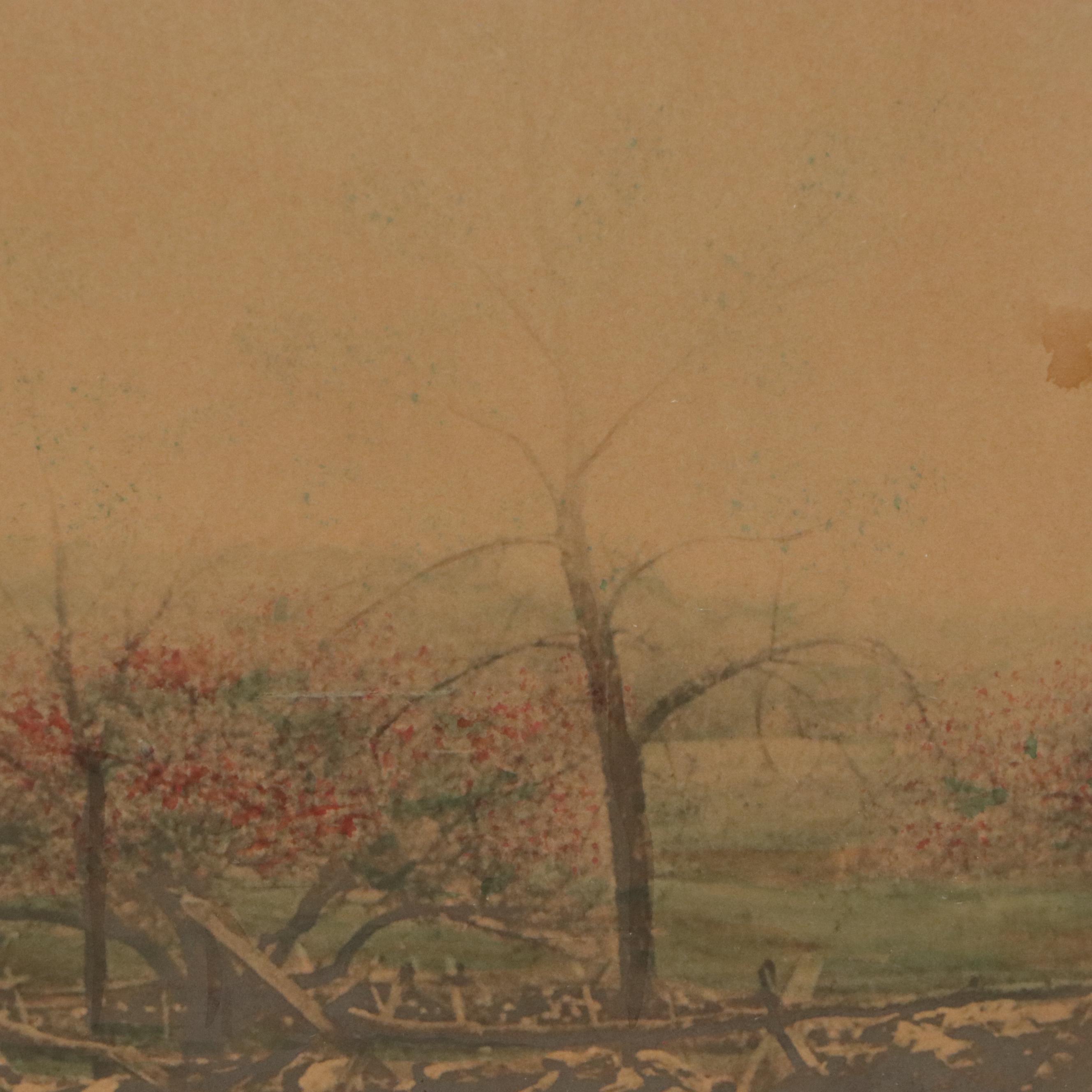 Wallace Nutting Hand-Colored Photograph "A Berkshire Beach"