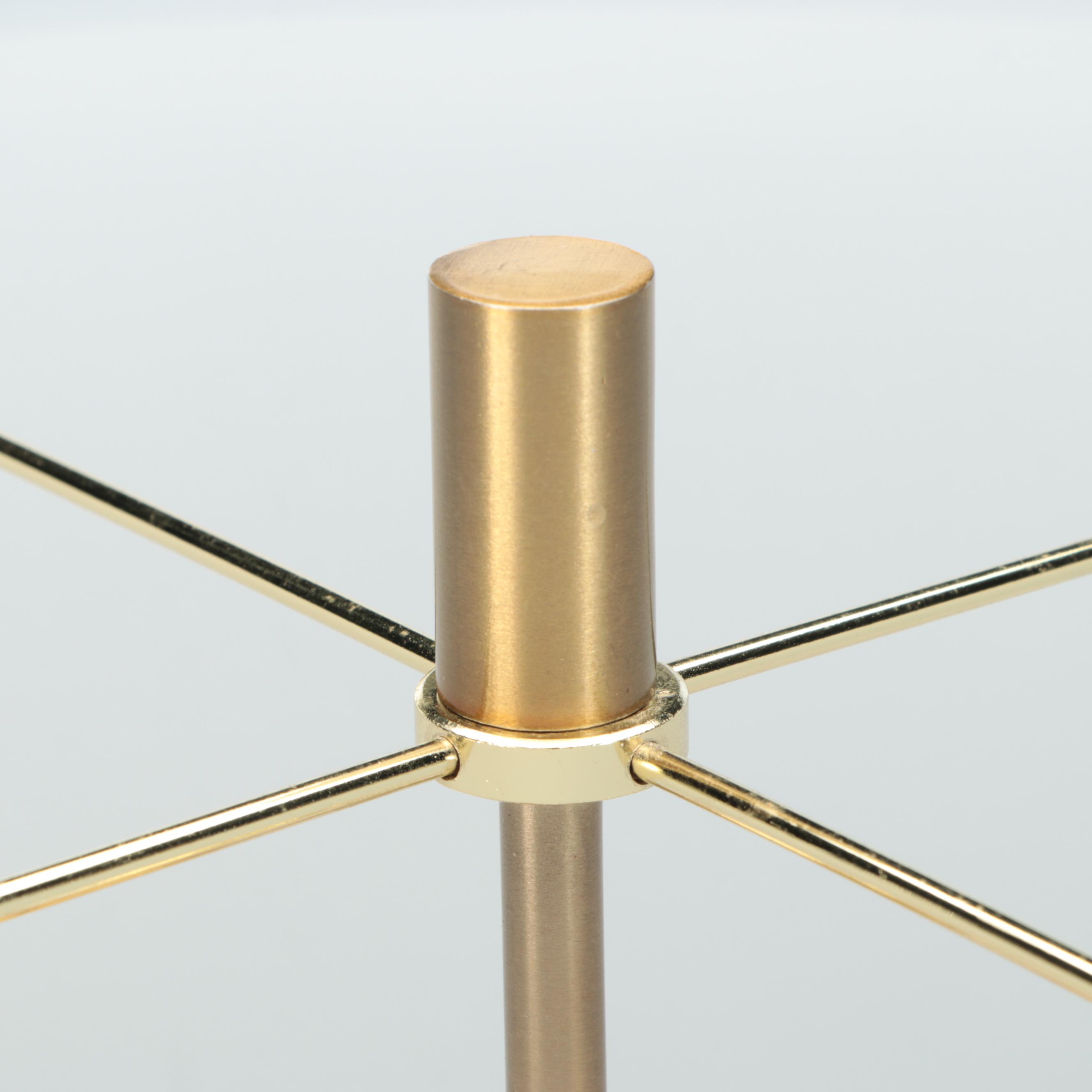 Color+Plus "Toby Majolica Green" Glass Table Lamps with Cotton Drum Shades, 2021