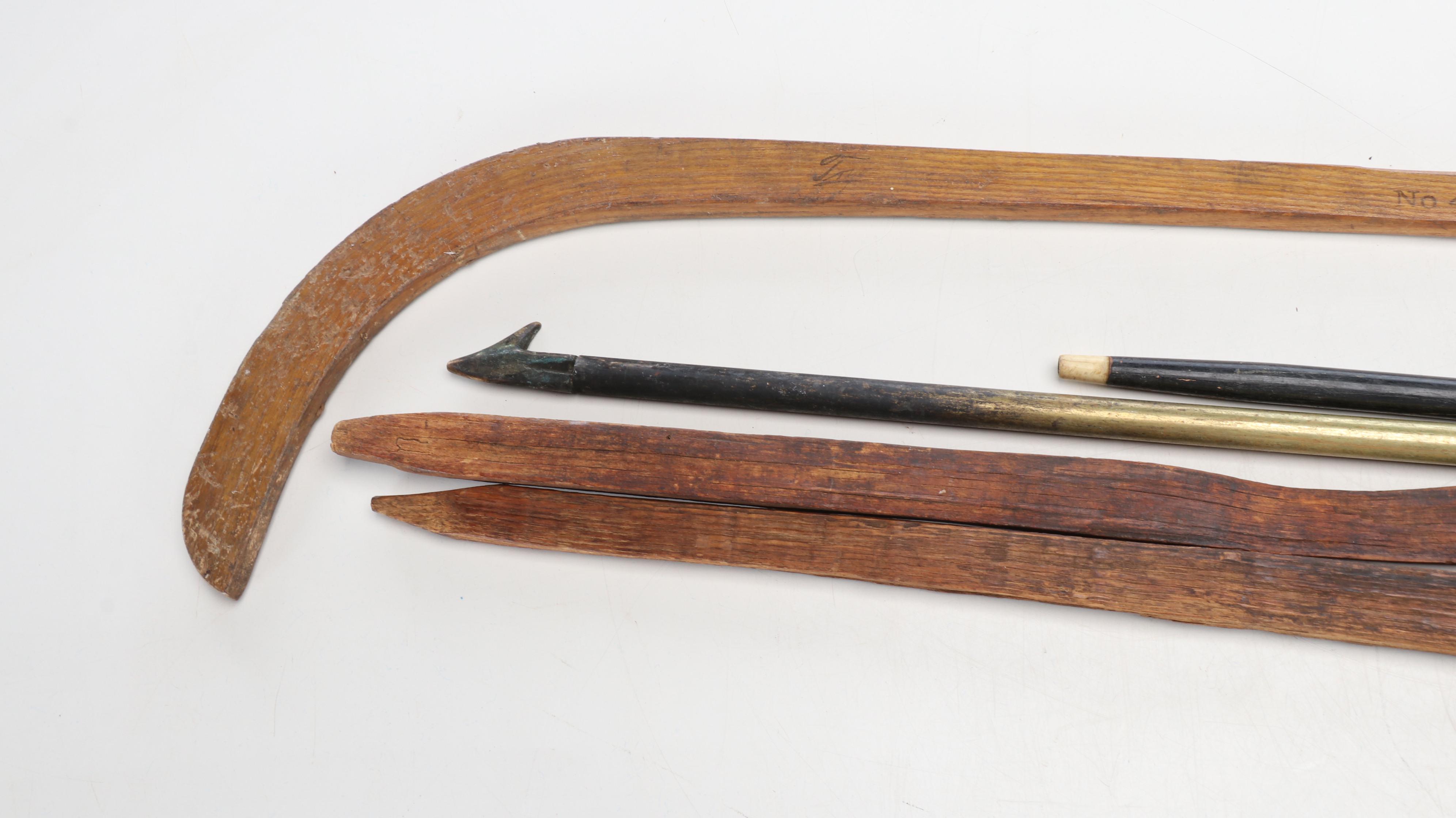 Edward K. Tryon Hockey Stick, Fireplace Poker, Swagger Stick, and More