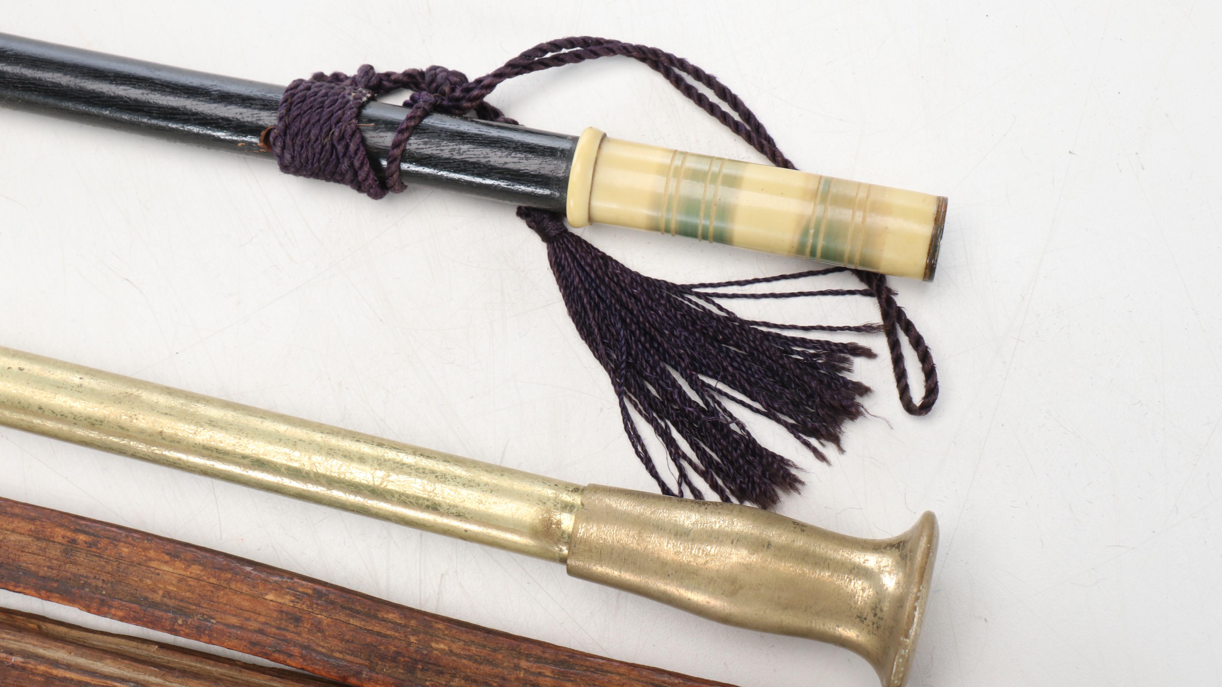 Edward K. Tryon Hockey Stick, Fireplace Poker, Swagger Stick, and More