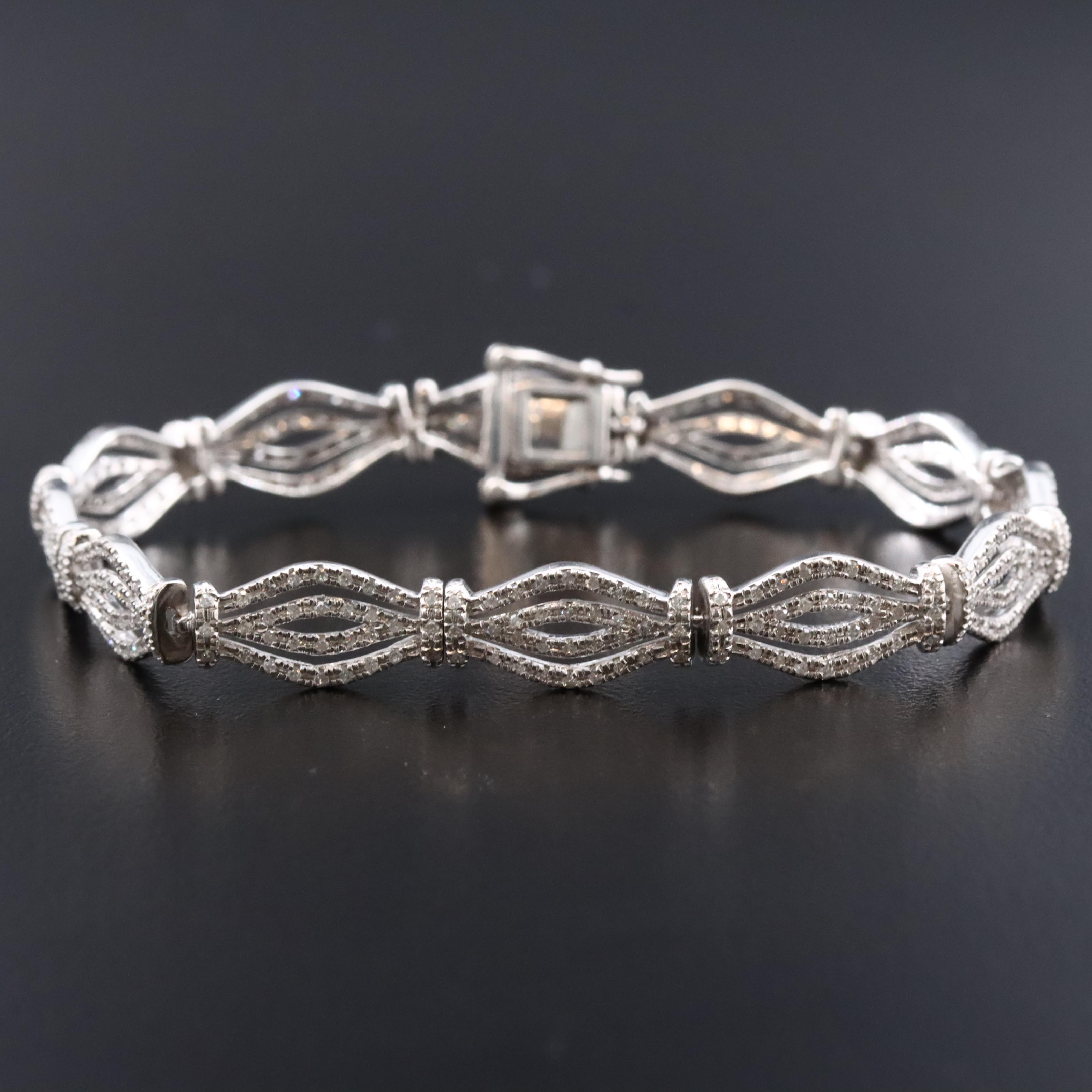 14K 1.08 CTW Diamond Bracelet