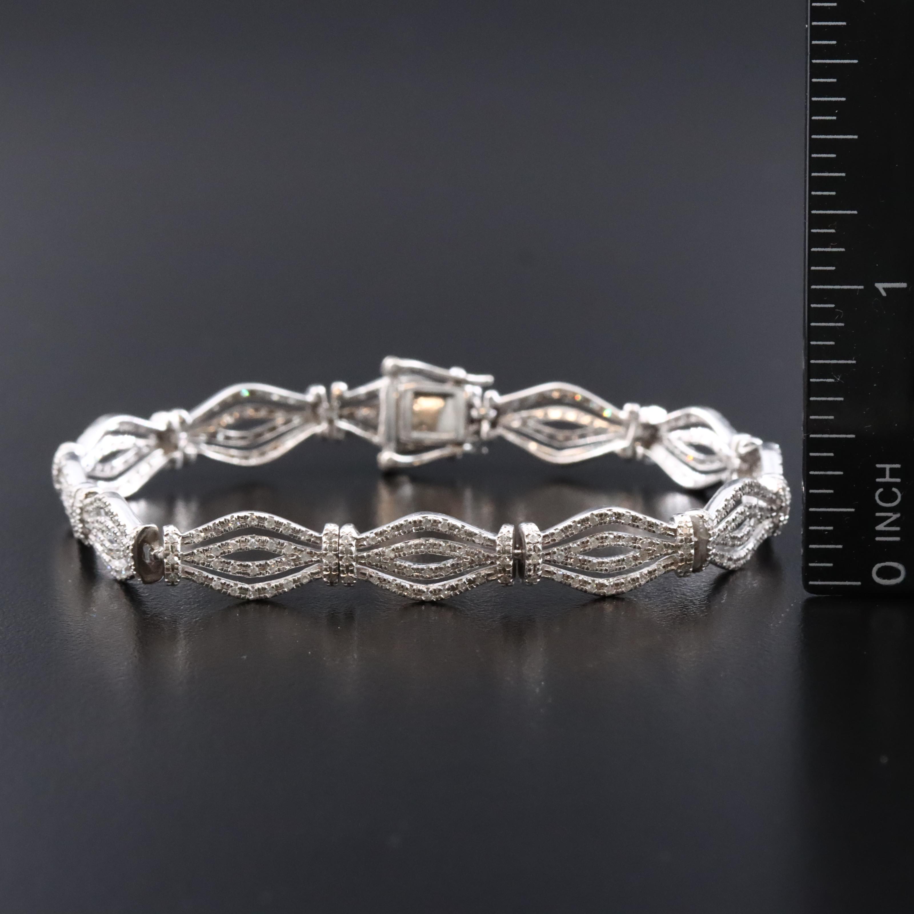 14K 1.08 CTW Diamond Bracelet
