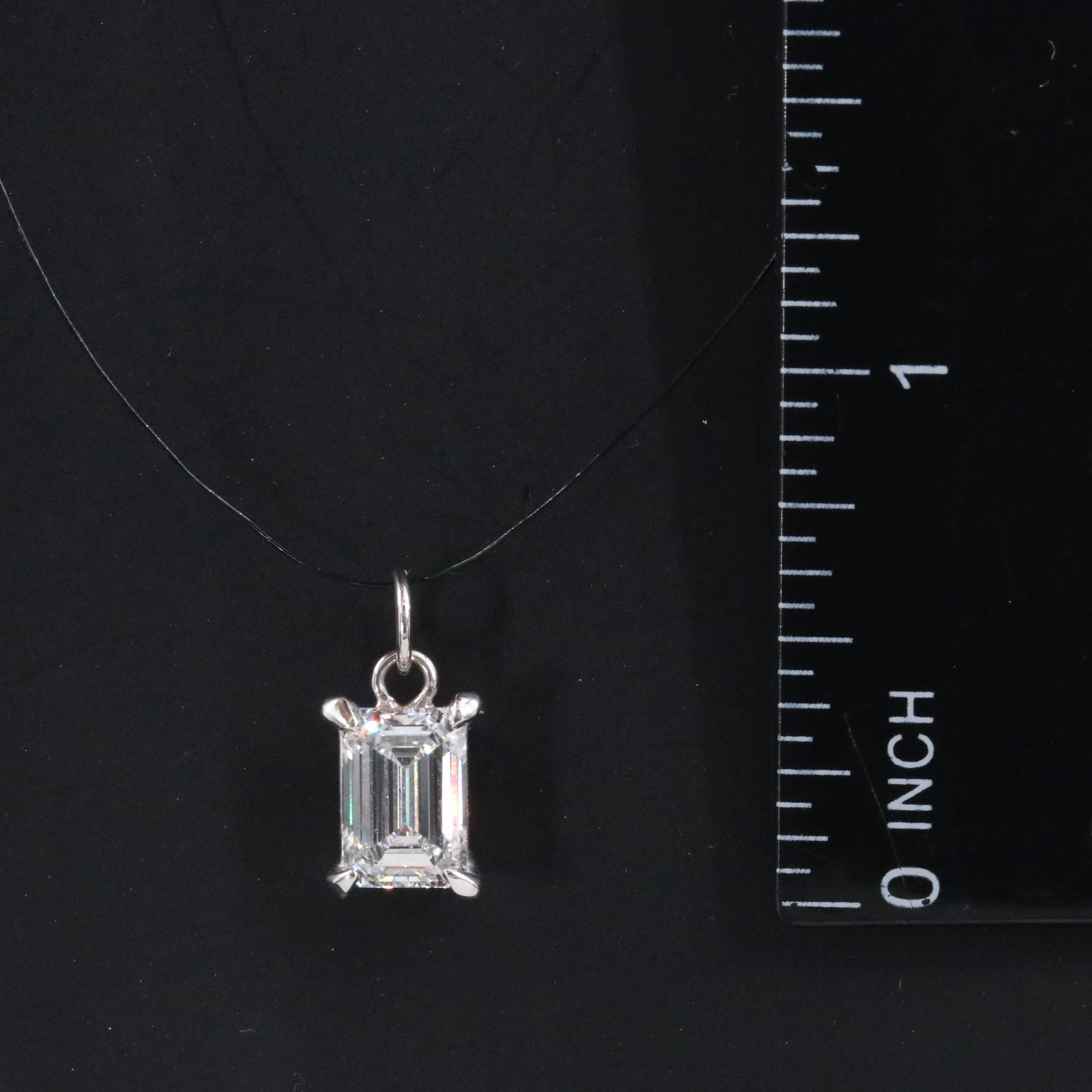 14K 1.90 CT Lab Grown Diamond Solitaire Pendant with IGI Report