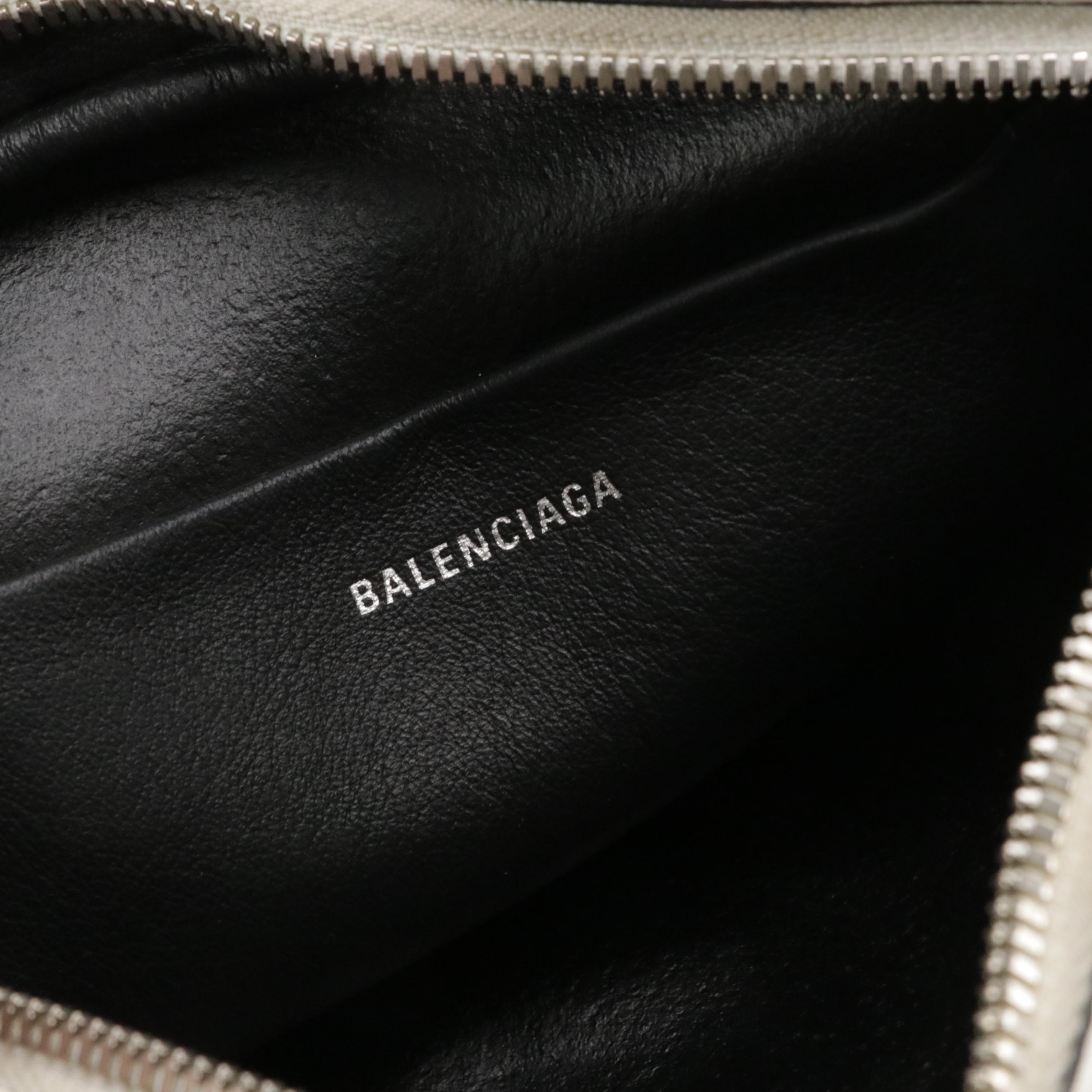 Balenciaga Small Everyday Camera Bag in White Calfskin Leather