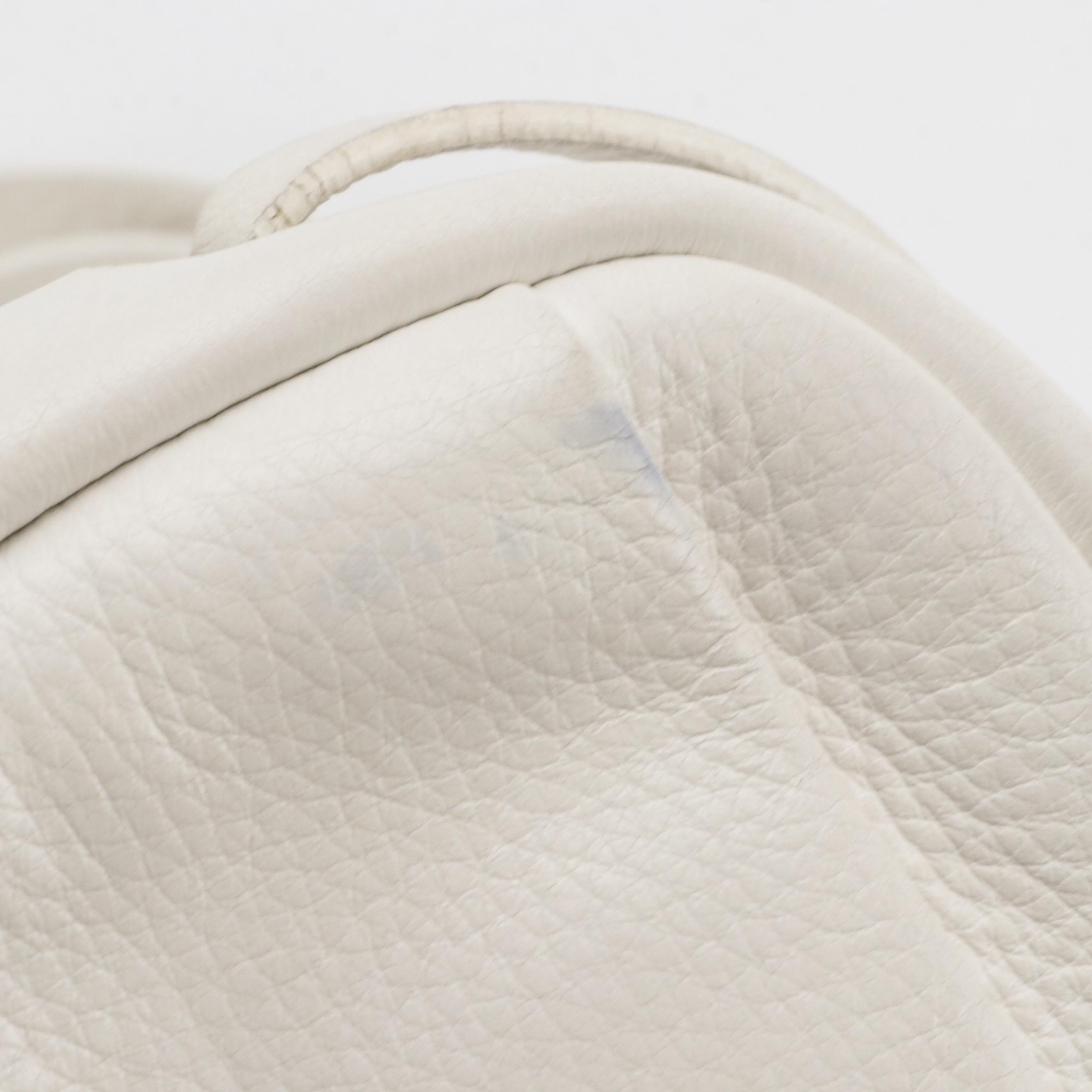 Balenciaga Small Everyday Camera Bag in White Calfskin Leather