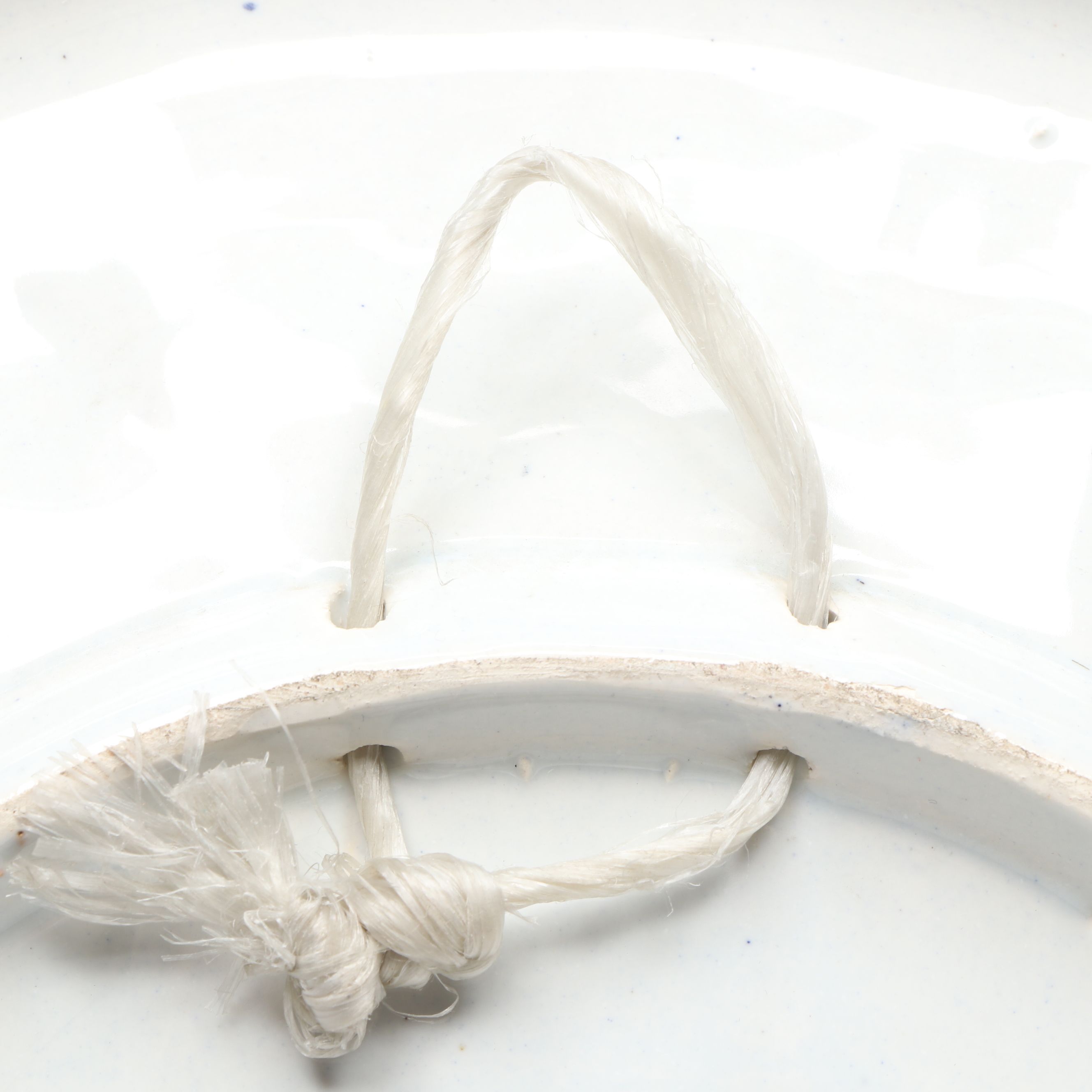 Hand-Painted Ceramic Round Platter, Square Bowl, and Butter Dish