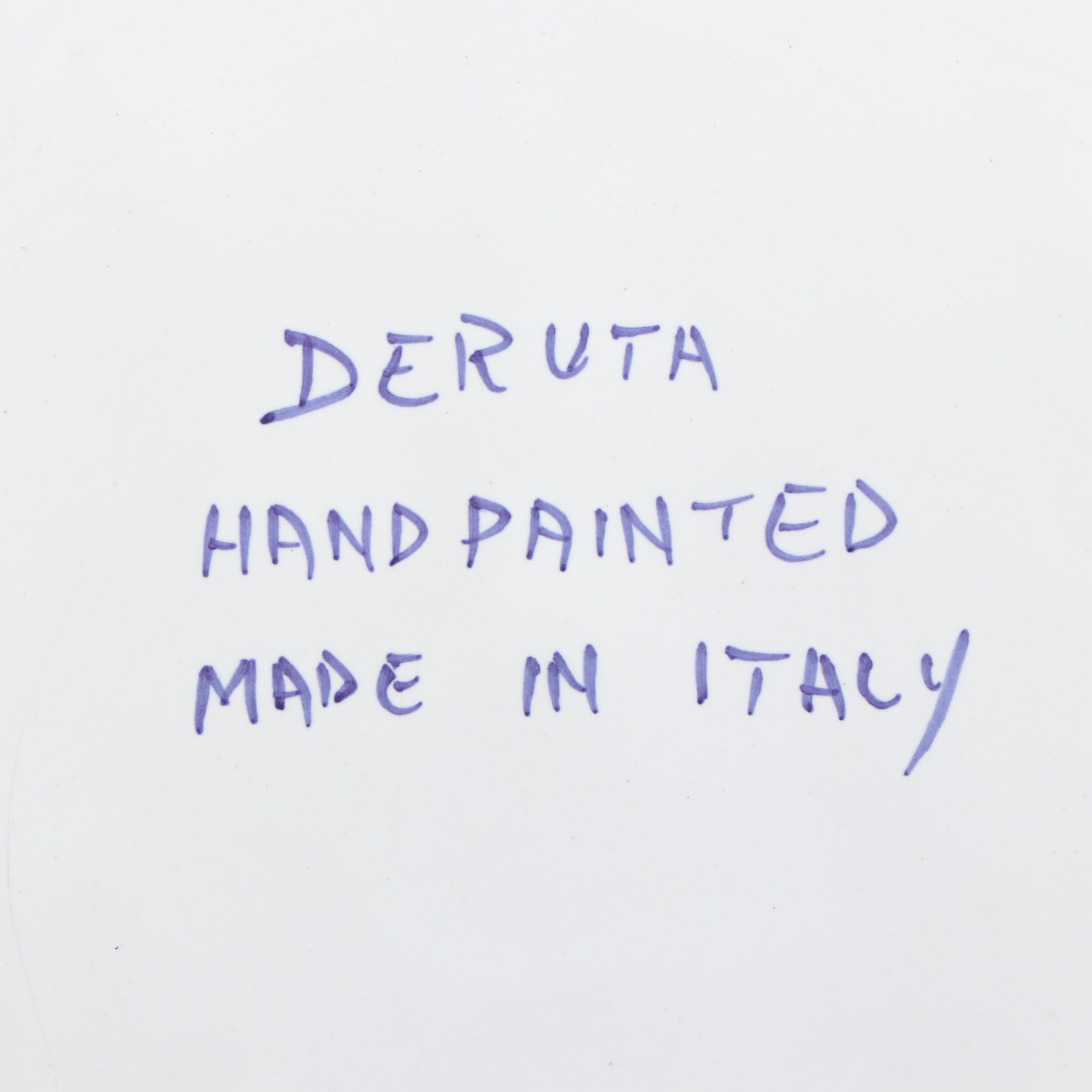 Hand-Painted Ceramic Round Platter, Square Bowl, and Butter Dish