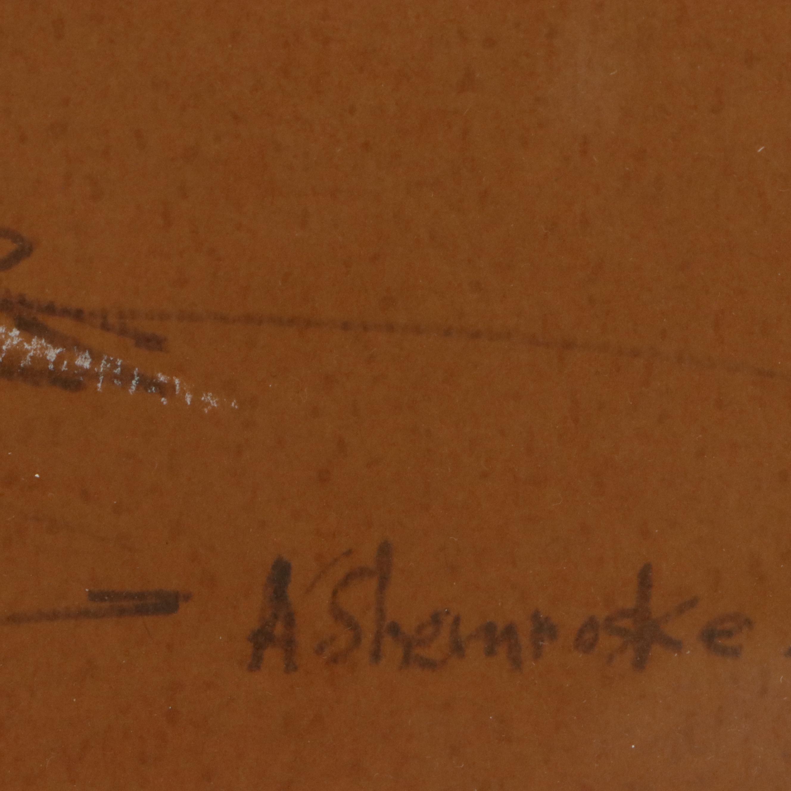 Anthony Shemroske Pastel and Graphite Sailboat Scenes, Circa 1970