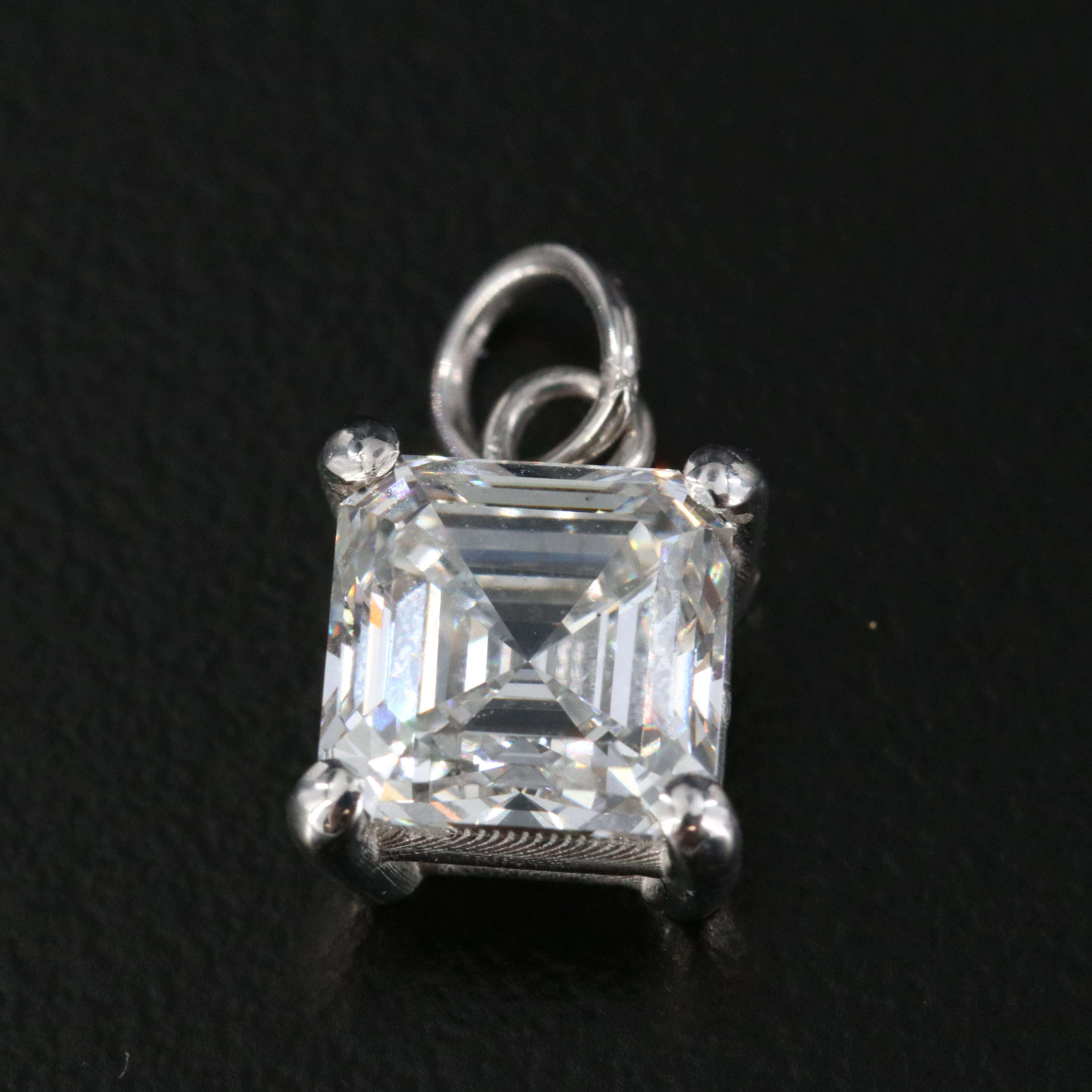 14K 2.04 CT Lab Grown Diamond Solitaire Pendant with IGI Report