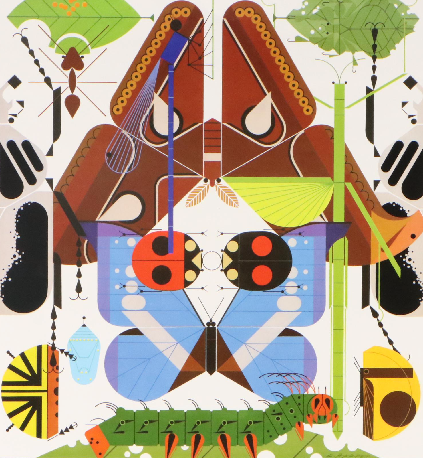 Charley Harper Cincinnati Zoo Poster "Insect World," 1987