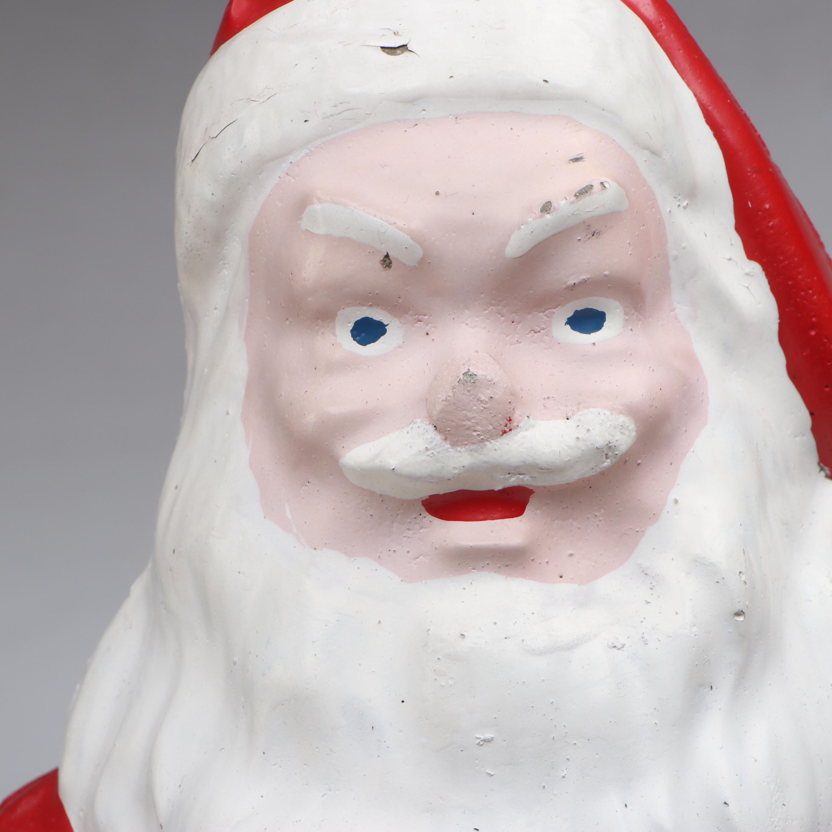 Painted Concrete Santa Claus Garden Statue