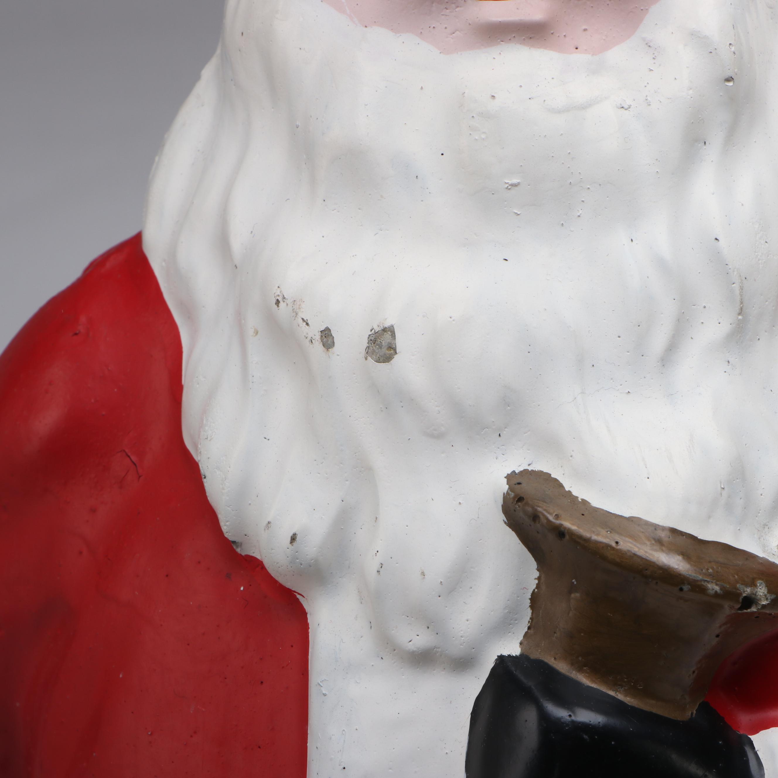 Painted Concrete Santa Claus Garden Statue